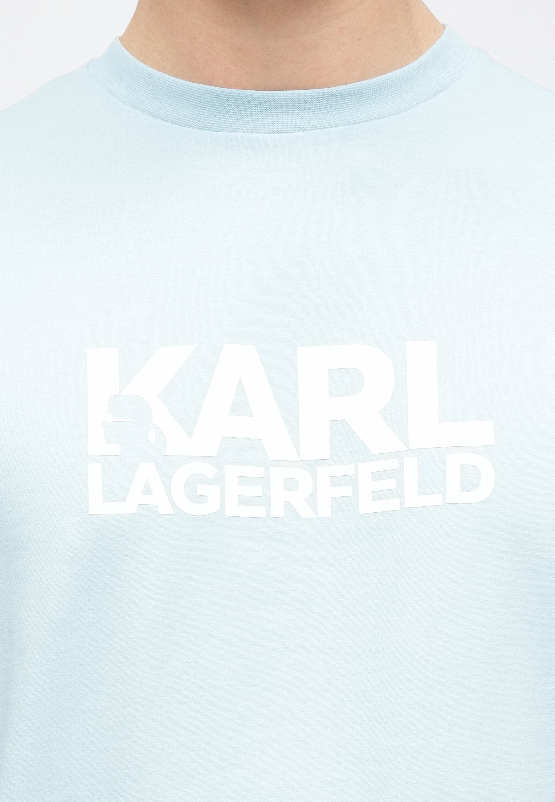 CREW NECK - Print T-shirt - ice blue