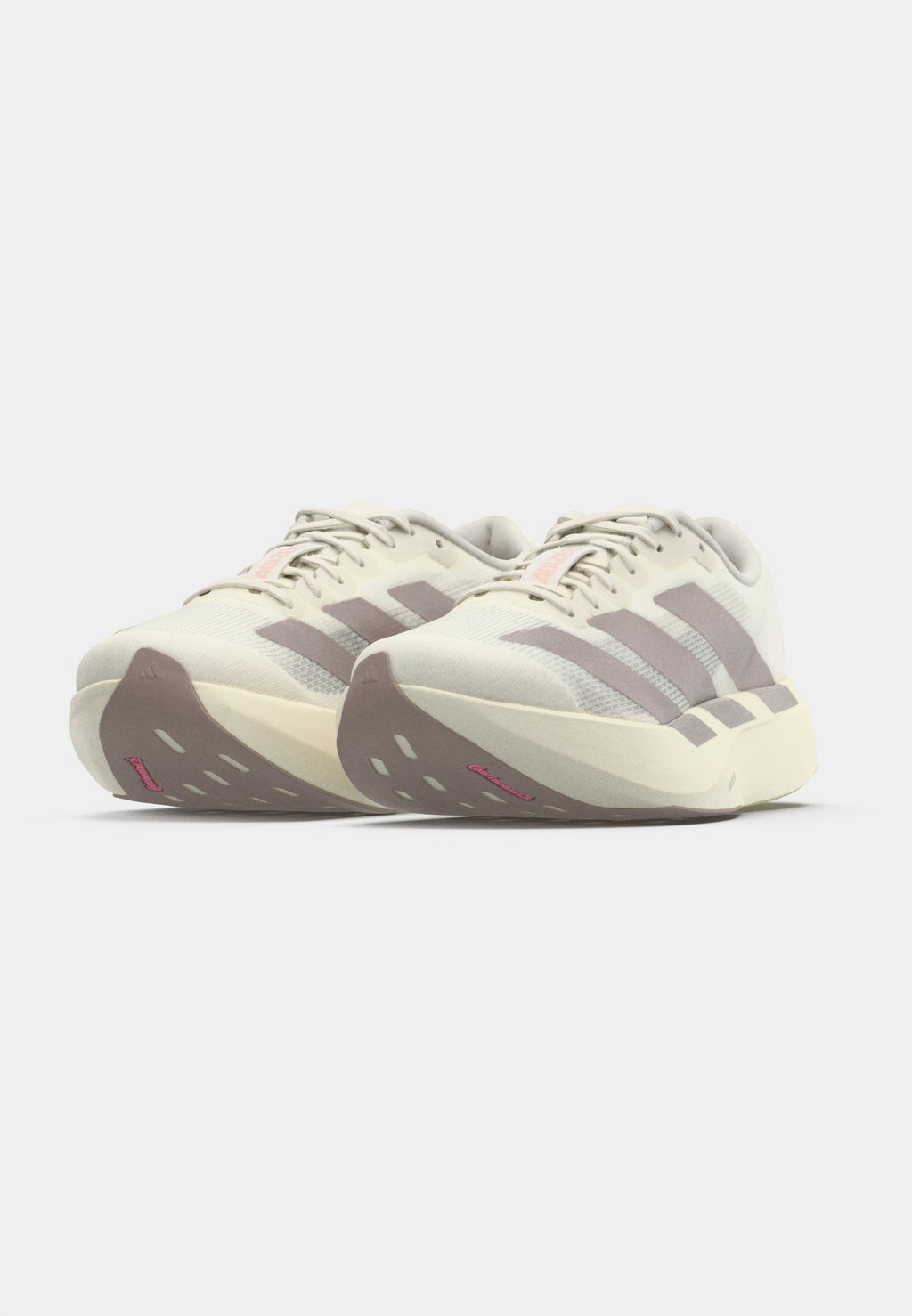 ADIZERO EVO SL W - Trainers - off white/silver-coloured metallic/blush pink