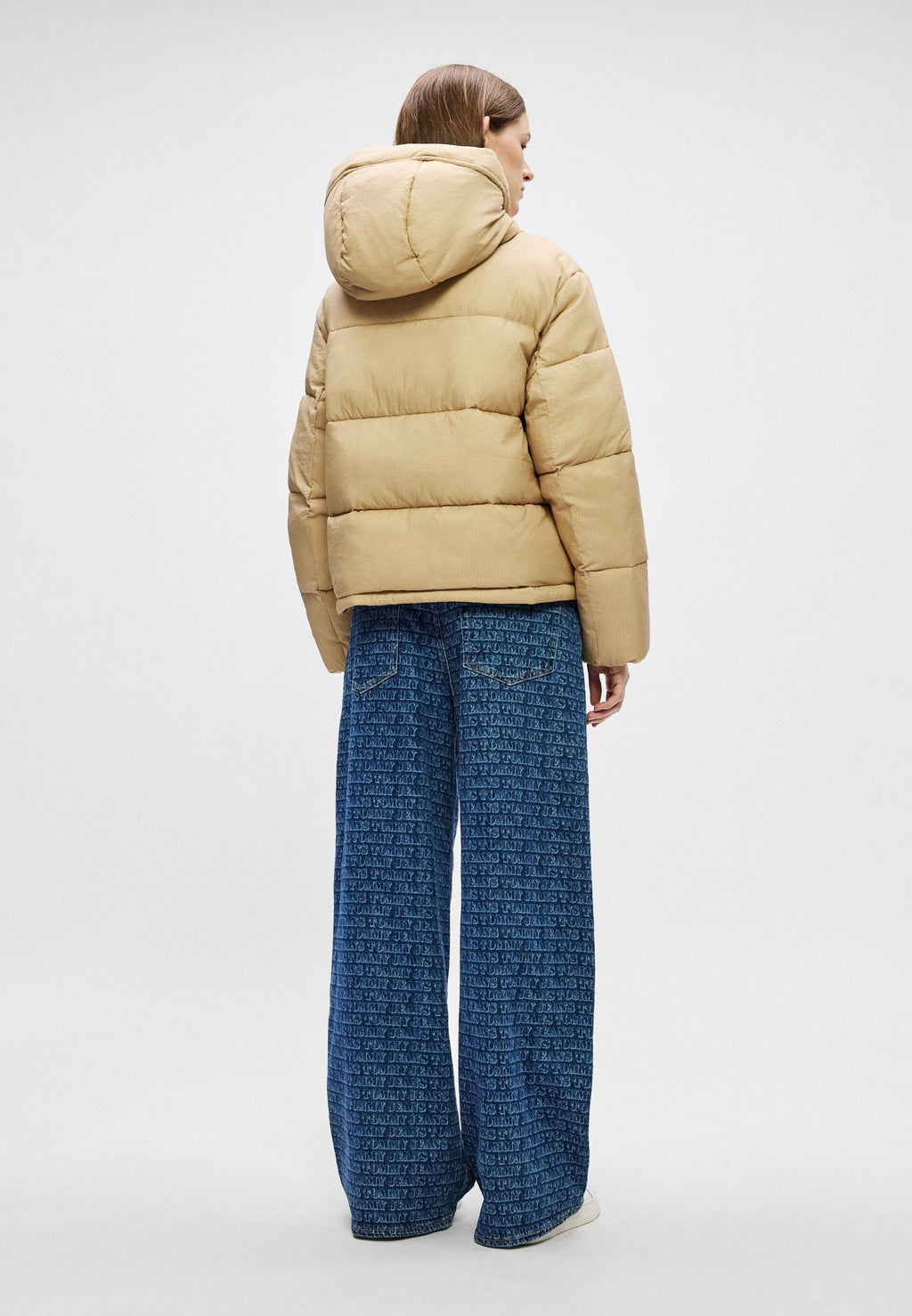HOODED PUFFER JACKET - Winter jacket - malted milk