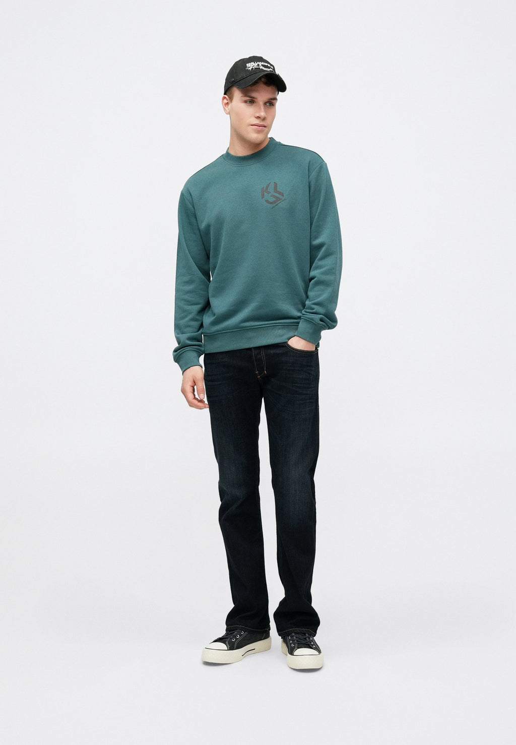 MONOGRAM PATCH - Sweatshirt - balsam