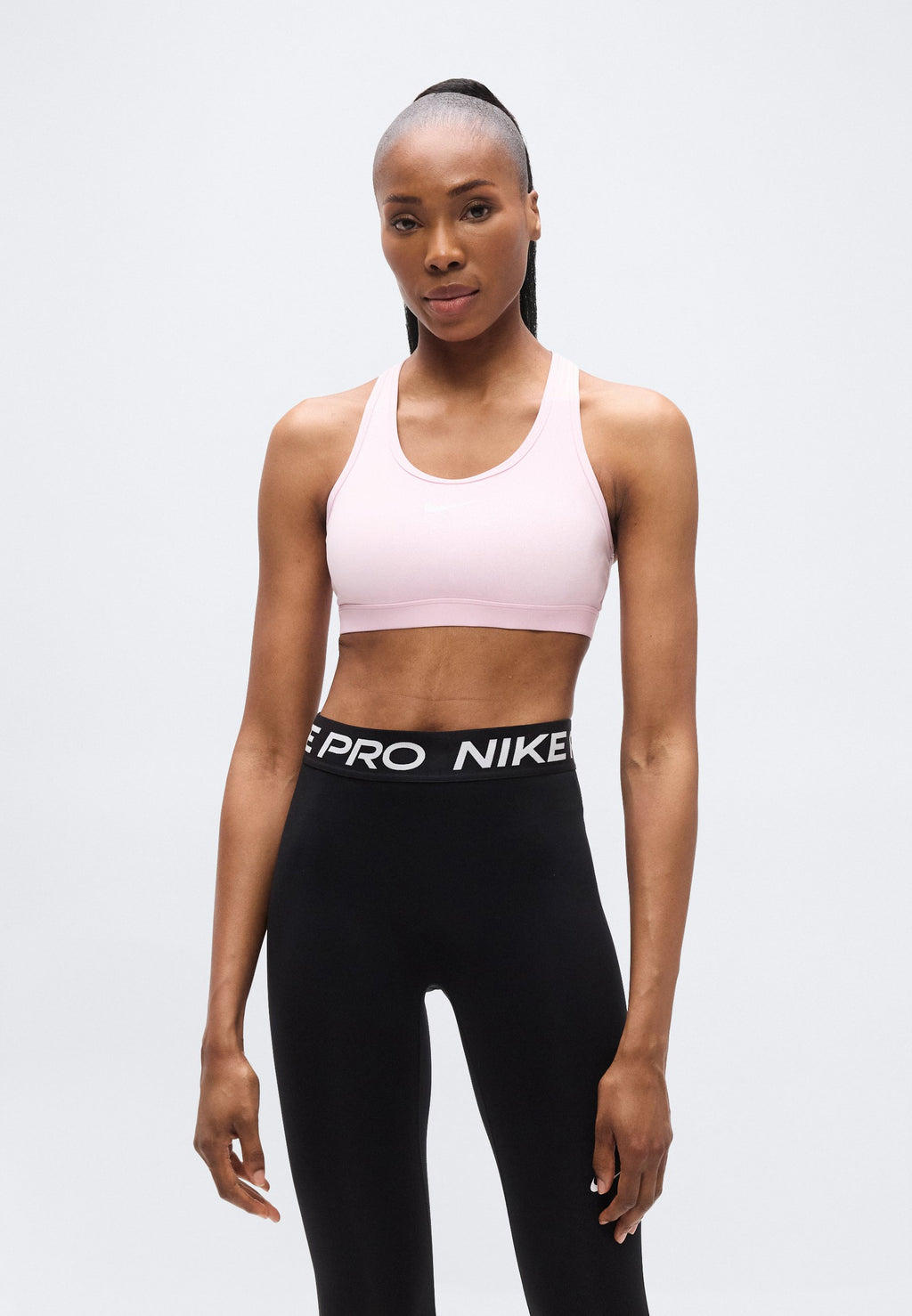 BRA - Medium support sports bra - pink foam/white