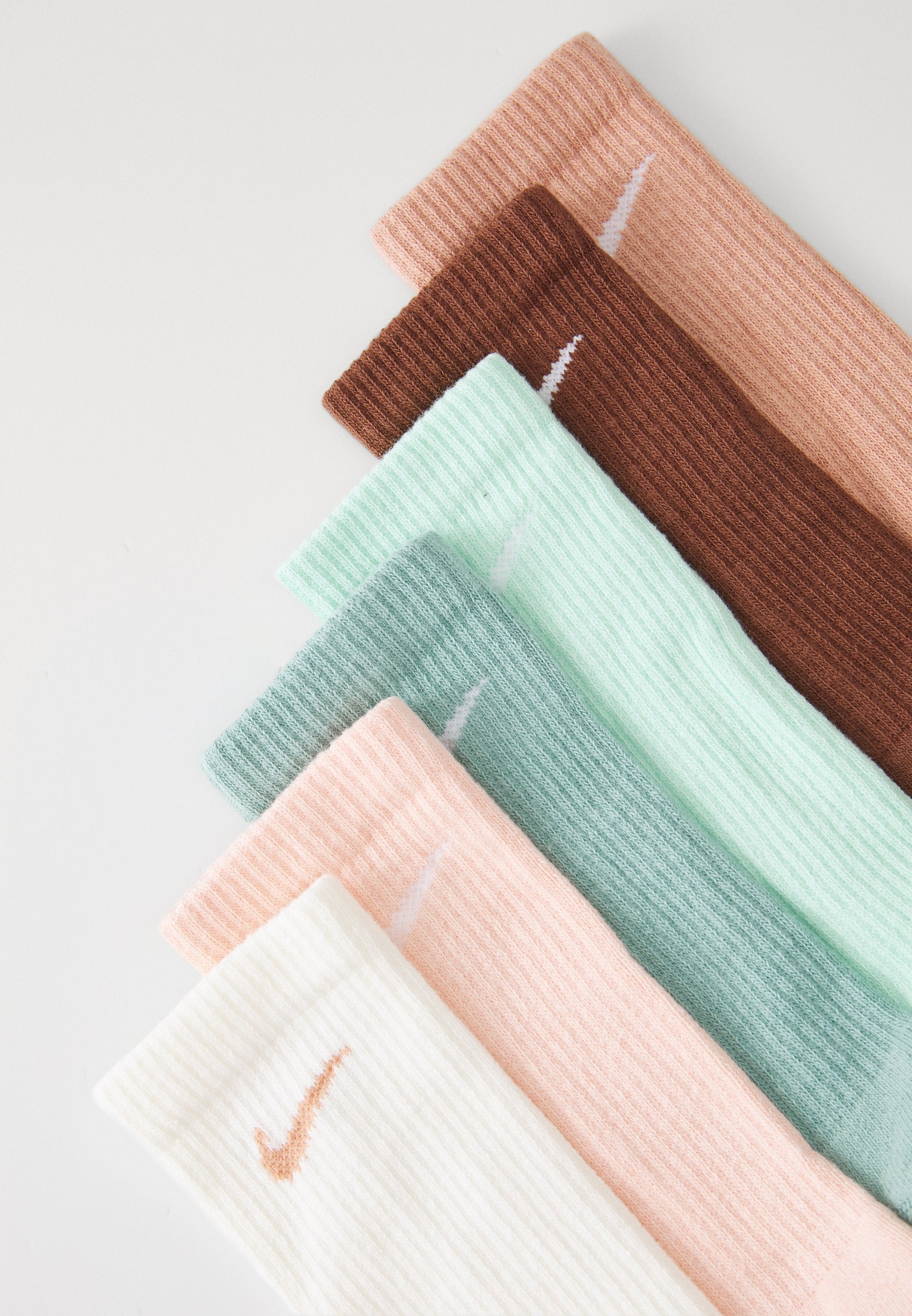CHAUSSETTES CREW EVERYDAY PLUS UNISEXE LOT DE 6 - Chaussettes de sport - mint foam/cannon/washed coral/rose/fauna brown/sail