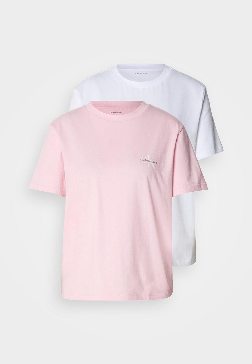 MONOLOGO TEE 2 PACK - Basic T-shirt - pink / white