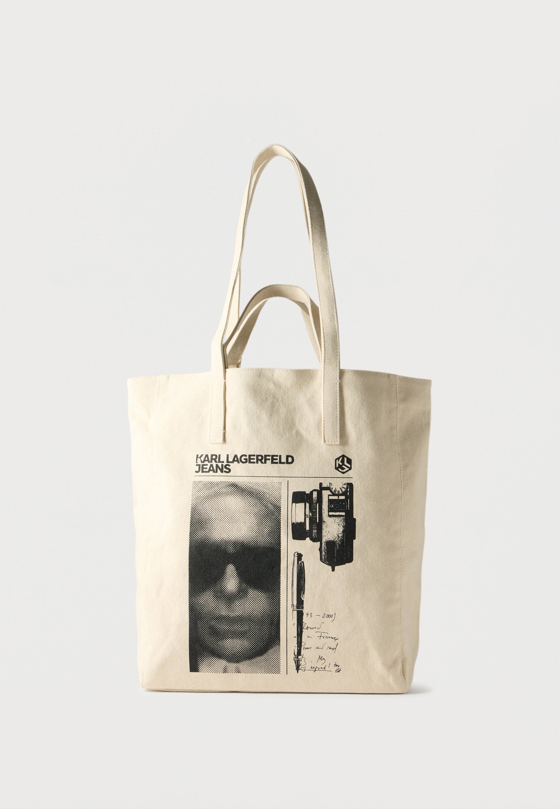 SHOPPER - Sac fourre-tout - blanc/gris