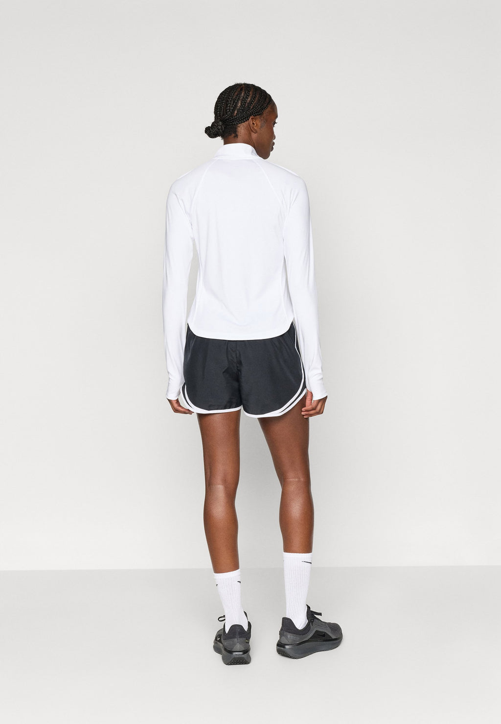 TEMPO SHORT - Sports shorts - black/white/reflective silver-coloured