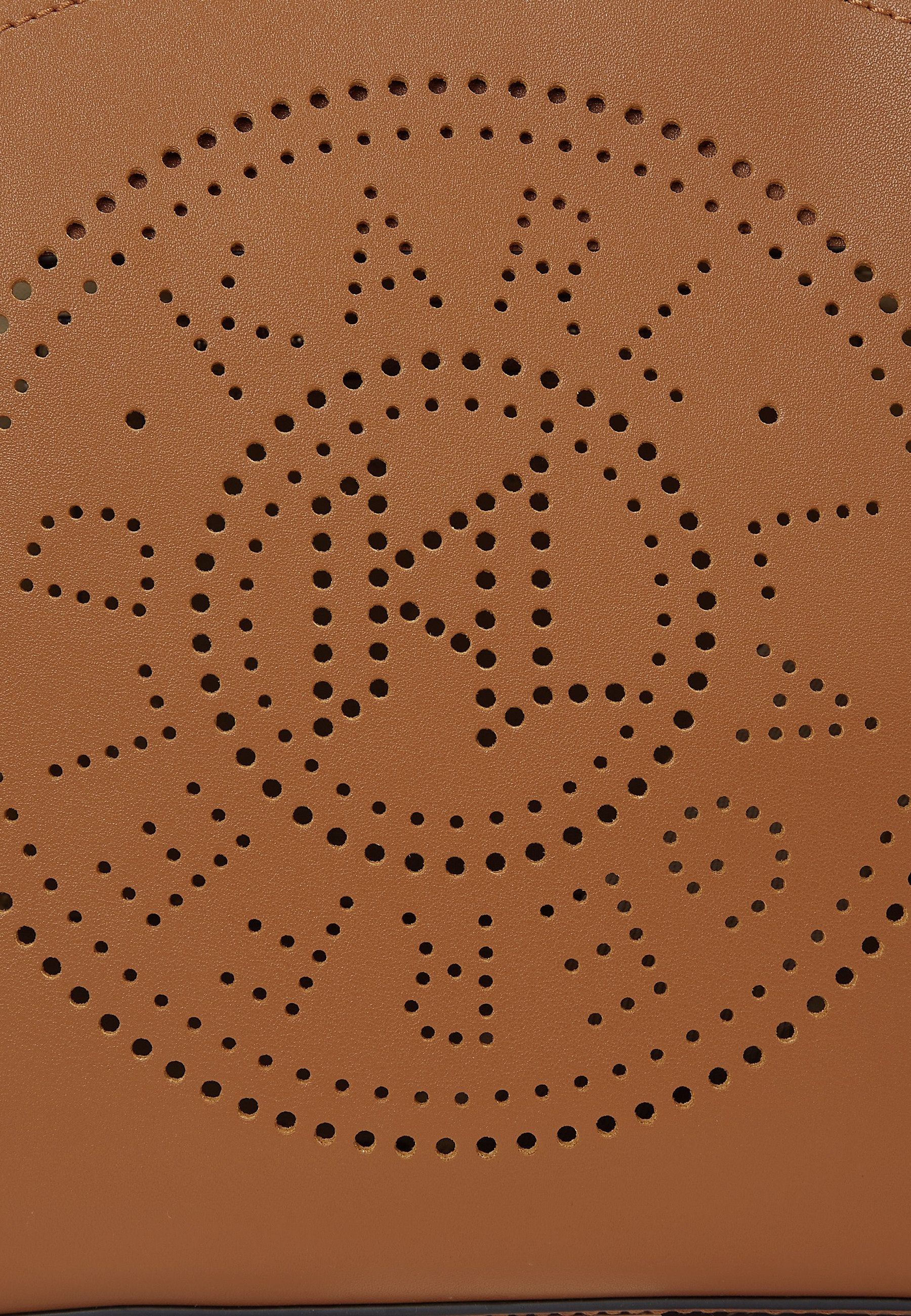 CIRCLE TOTE PERFORATED - Handbag - dark tan