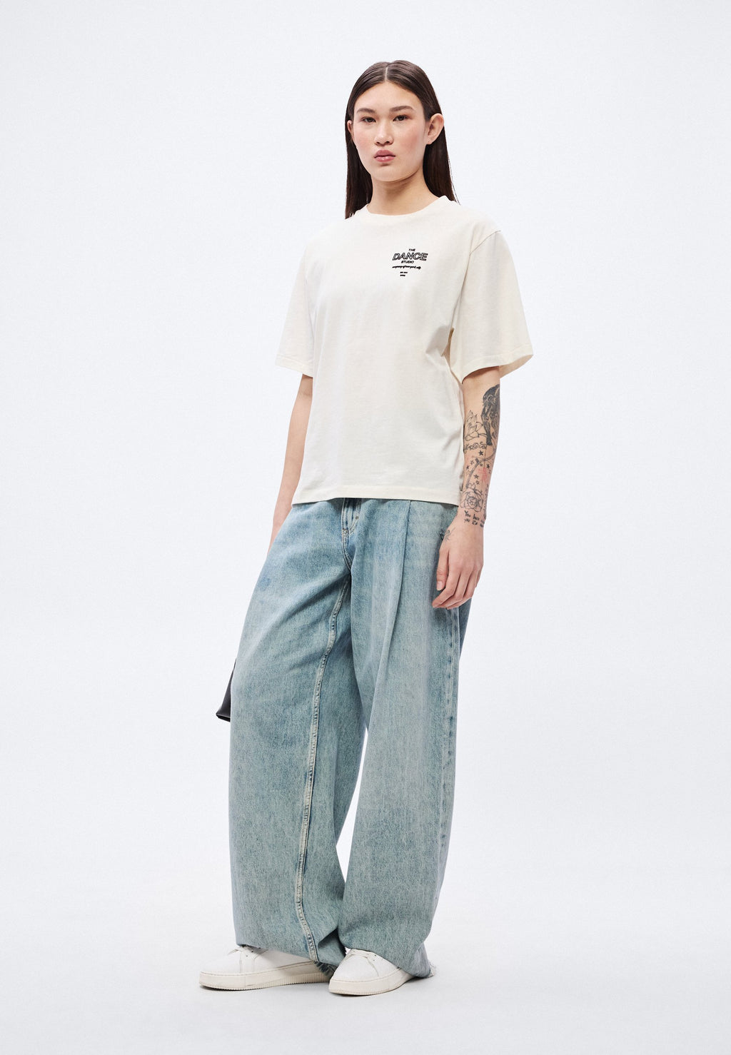 EREGULAR - Print T-shirt - open white