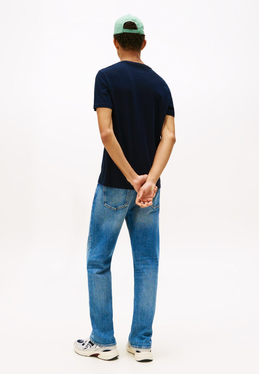 SLIM TEE  - Basic T-shirt - black/dark night navy/ecru