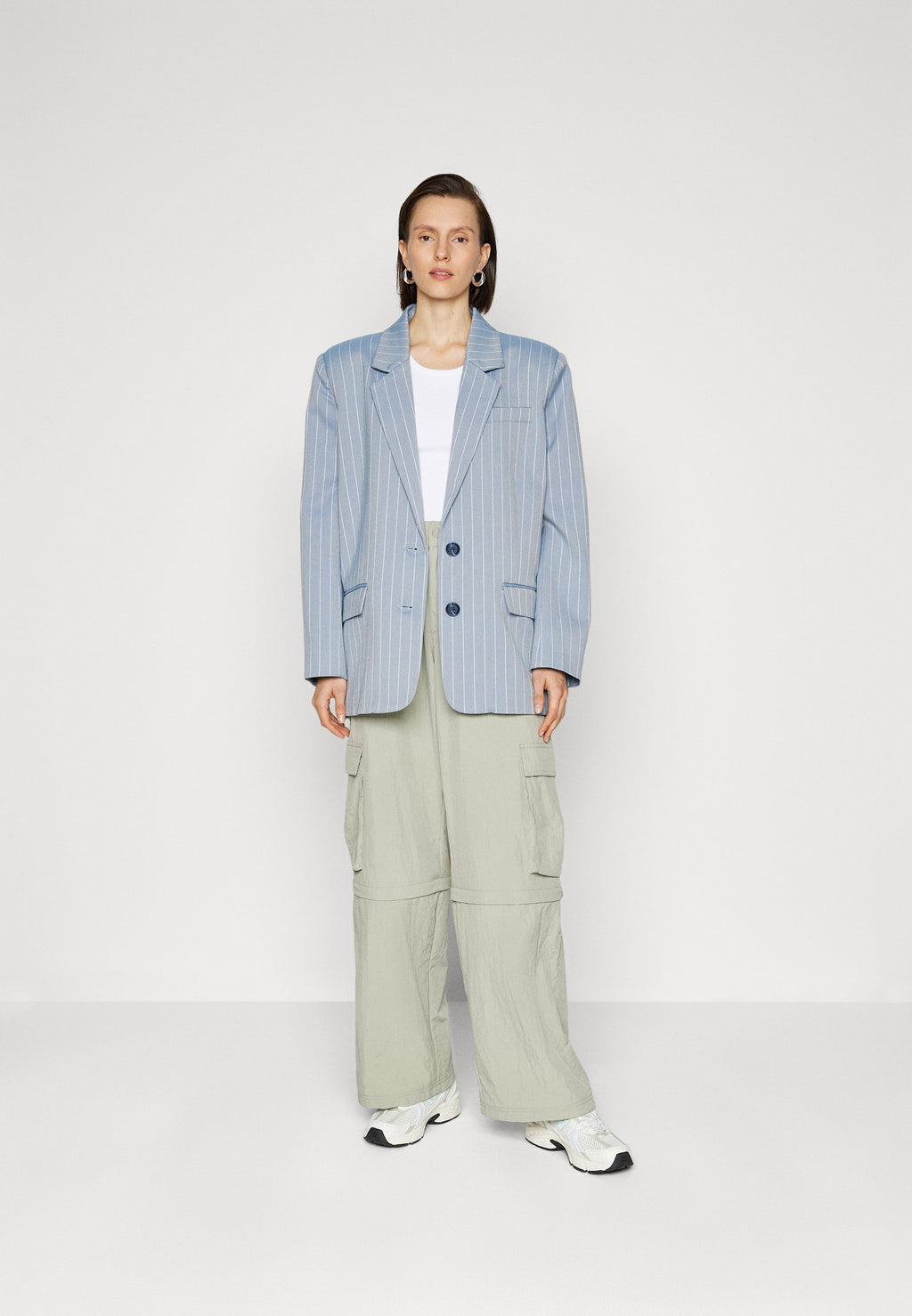 CLAIRE ZIP-OFF - Cargo trousers - faded willow