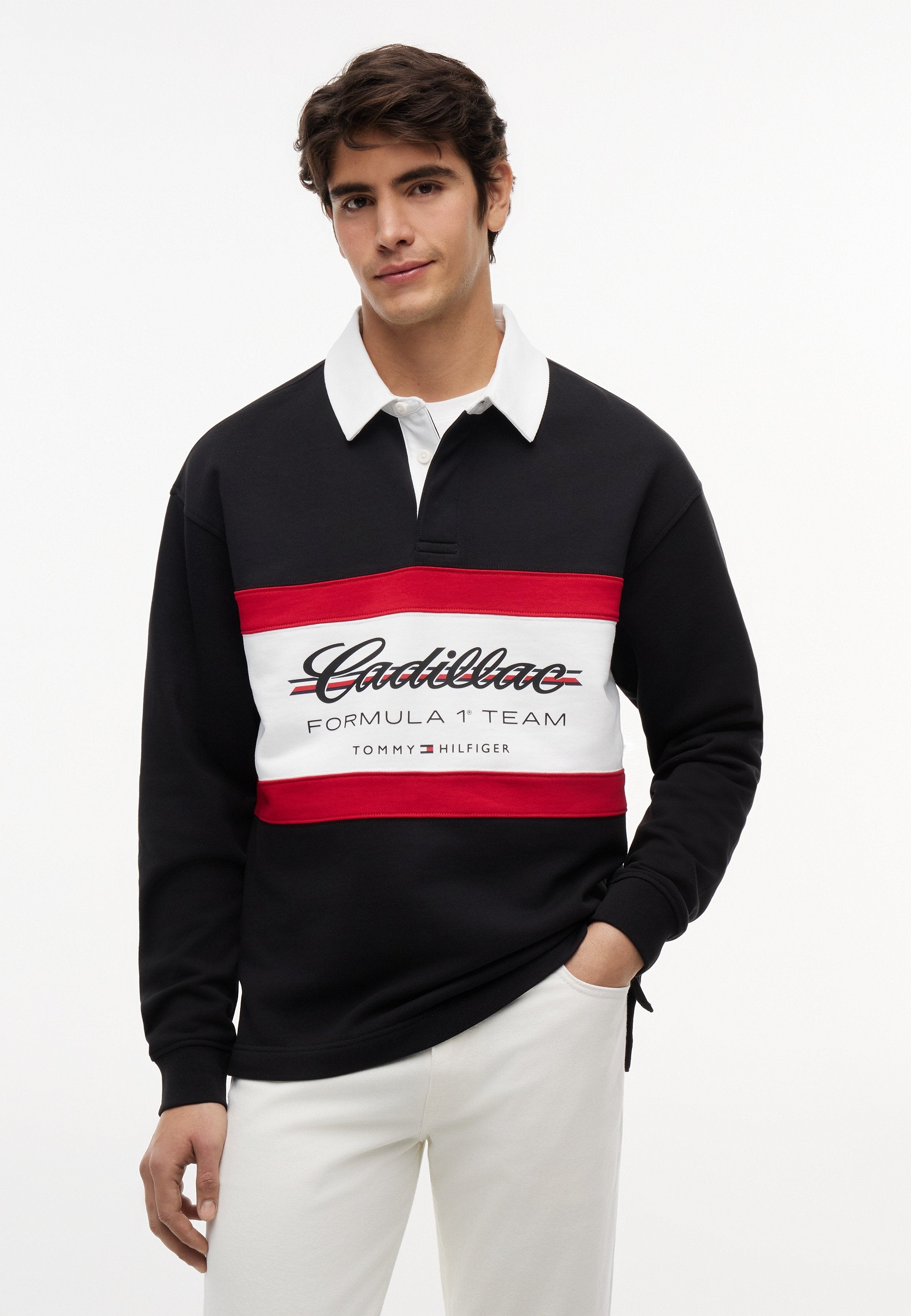 TH X CADILLAC FORMULA 1 TEAM LS PANELLED RUGBY UNISEX - Sweatshirt - black