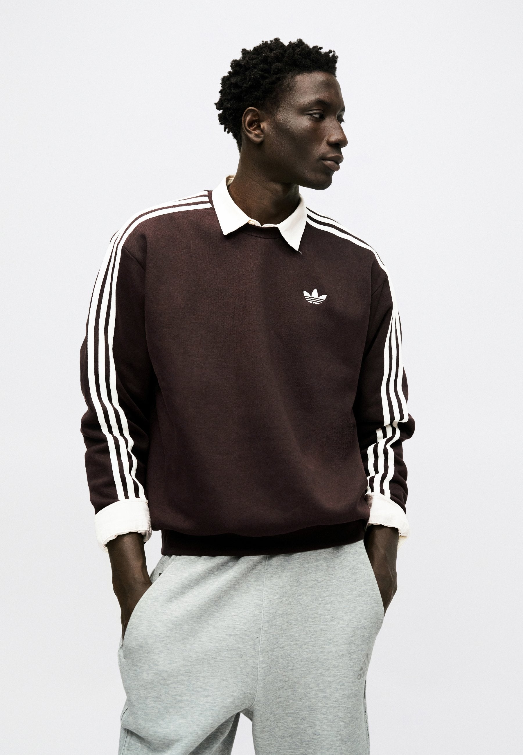 CREW - Sweatshirt - aurora coffee/off white