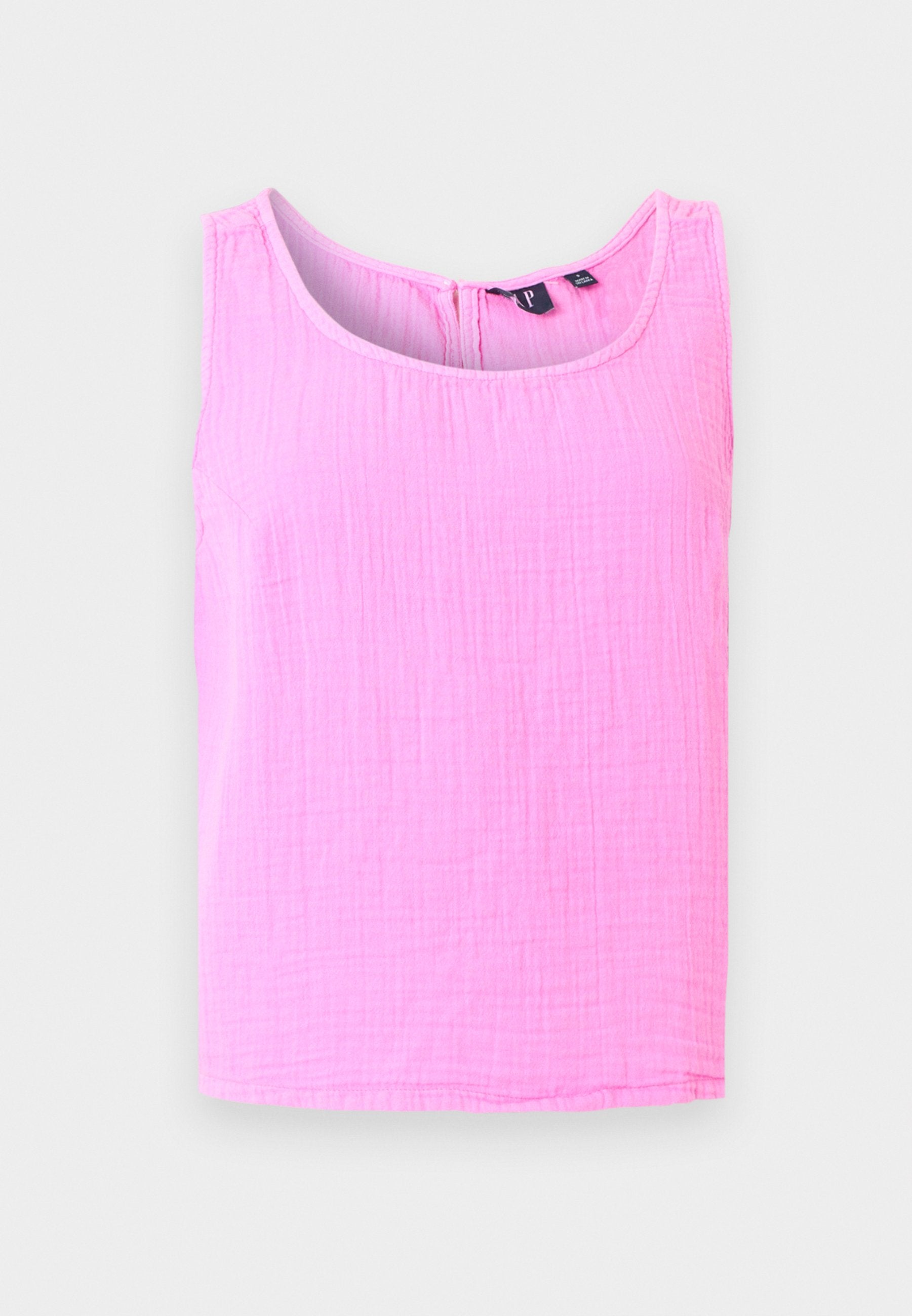 RACER SHELL GAUZE - Blouse - neon pink glow
