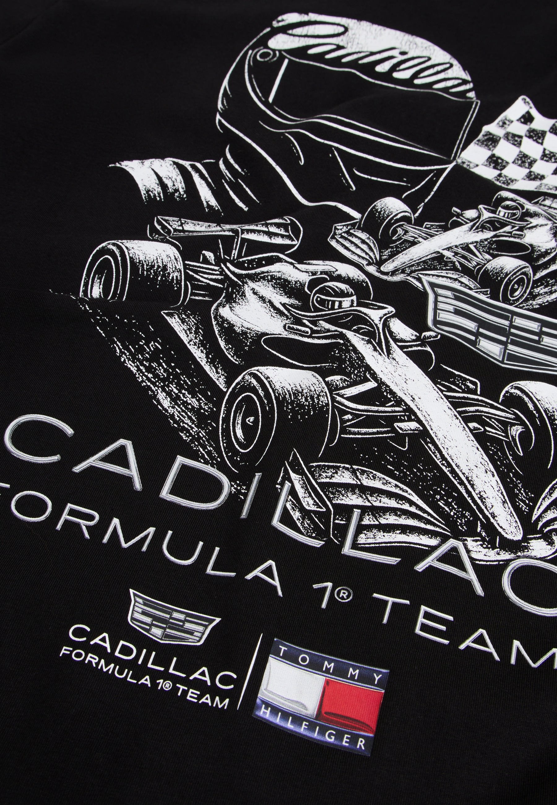 TH X CADILLAC FORMULA 1 TEAM CAR GRAPHIC BLACK TEE UNISEX - Print T-shirt - black