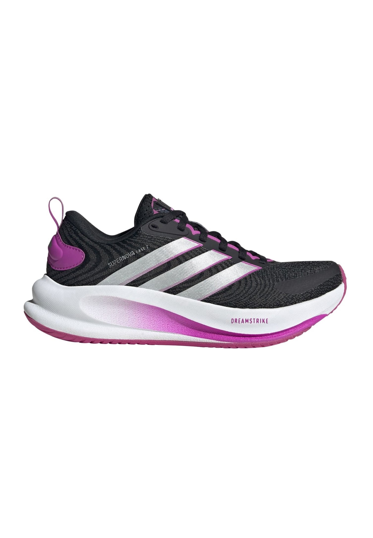 SUPERNOVA EASE 2 J - Road running shoes - core black silver met purple burst