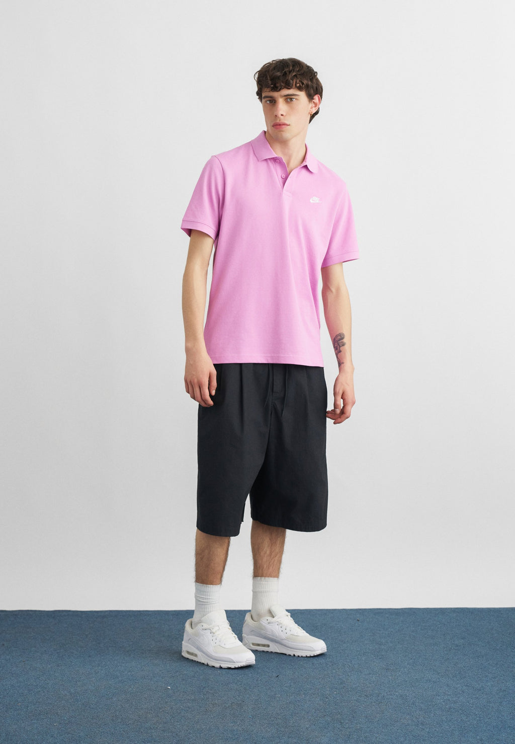 Polo shirt - magenta/white