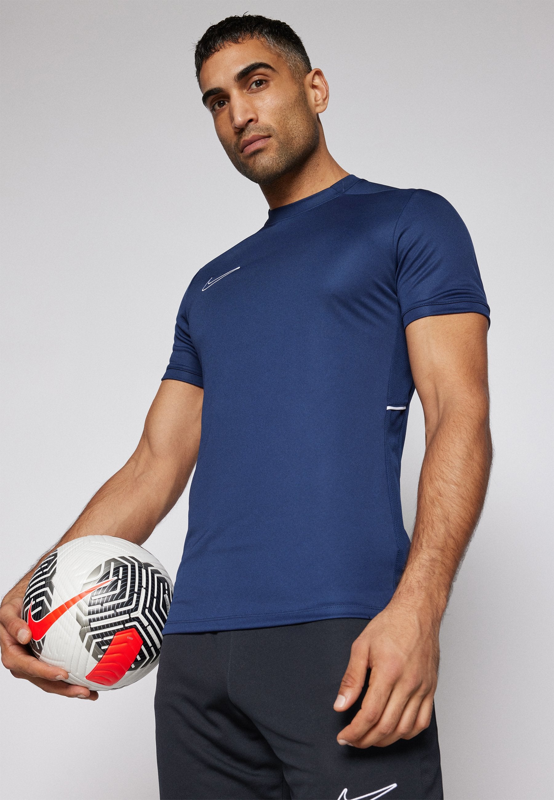 MEN'S SHORT SLEEVE SOCCER - Sports T-shirt - midnight navy/white