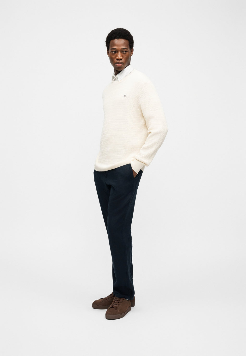 MINI CABLE C NECK - Jumper - cream