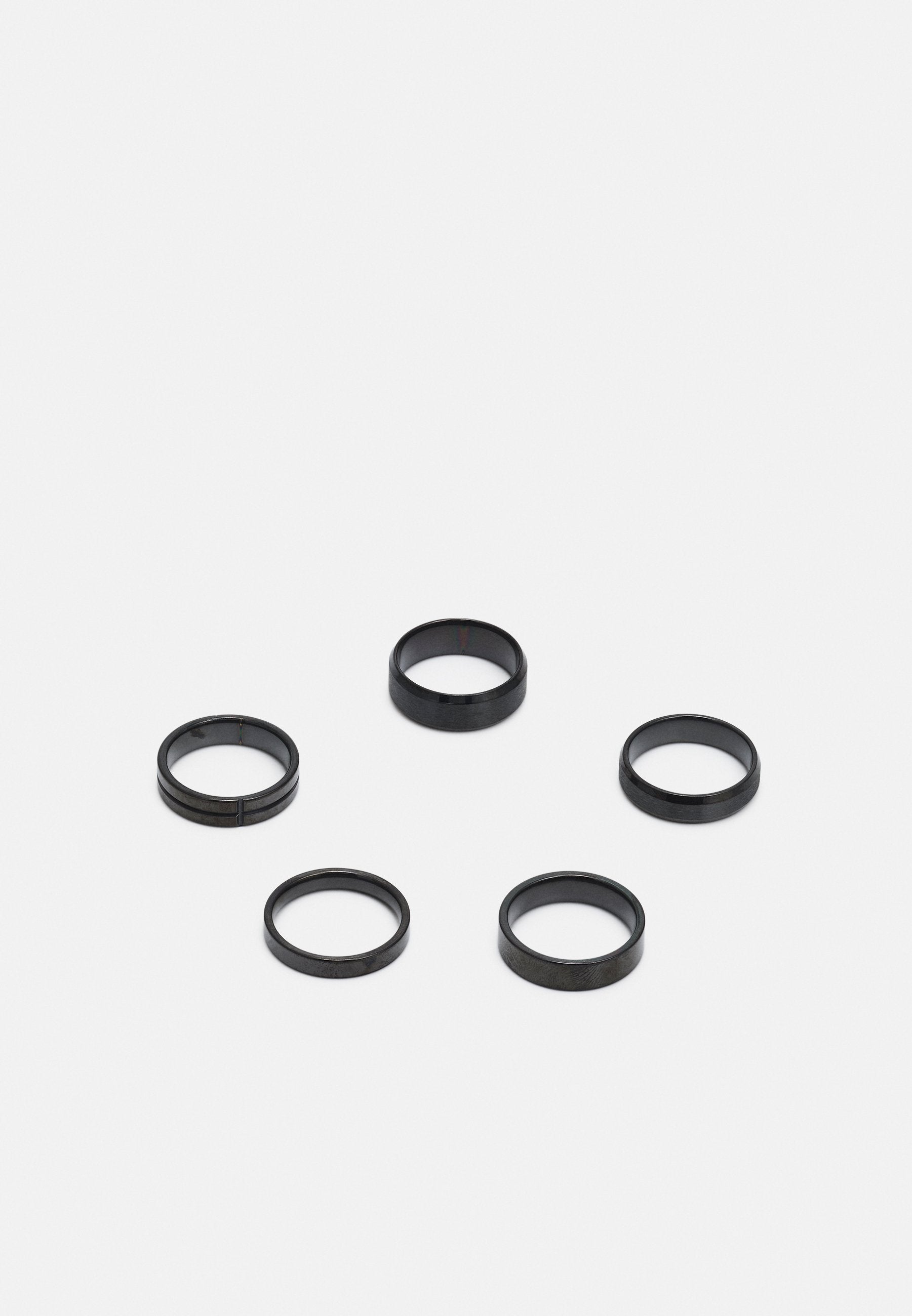 JACPLAIN MIX 5 PACK UNISEX - Ring - black