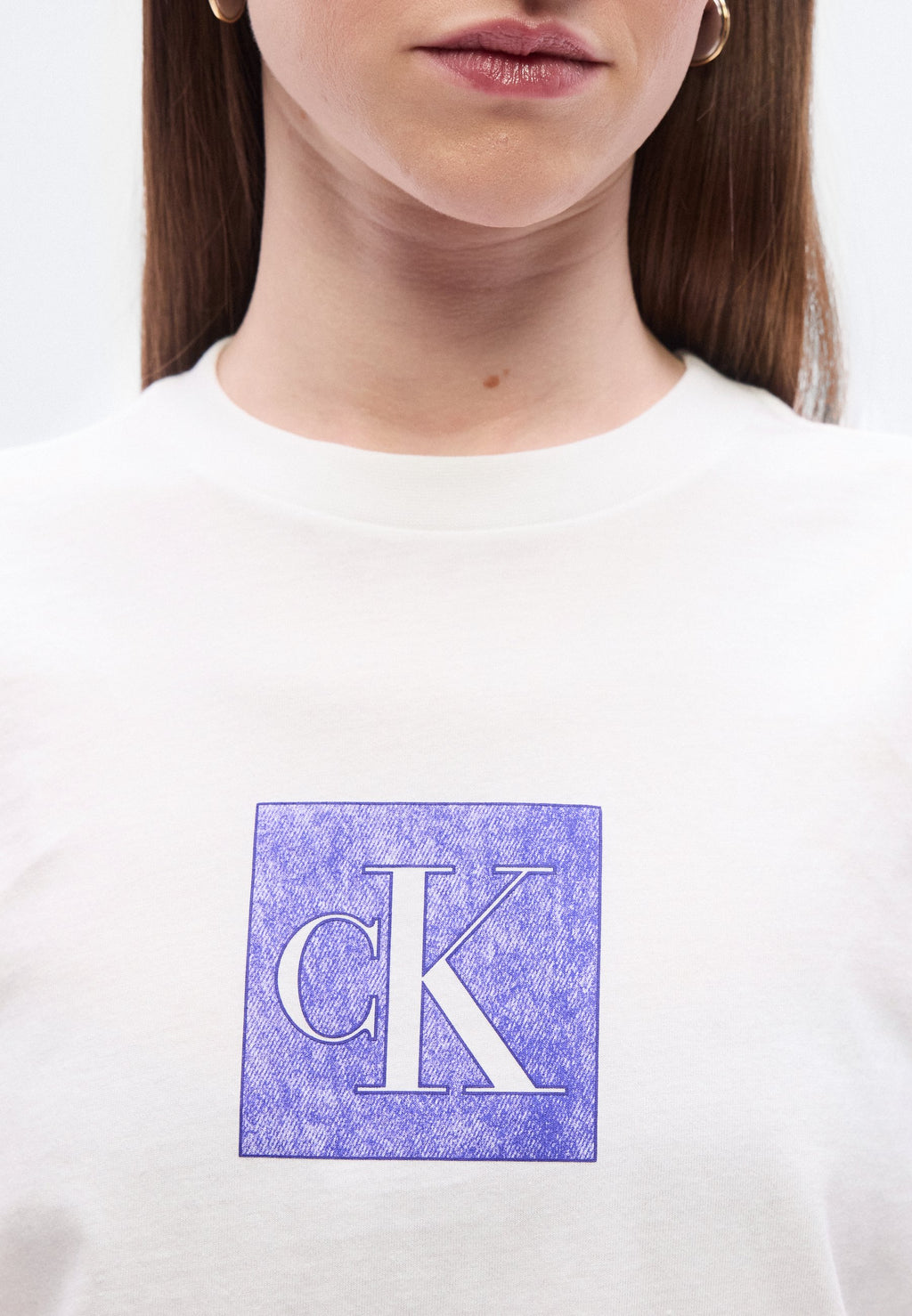 CLASSIC FIT MONOGRAM TEE - Print T-shirt - bright white