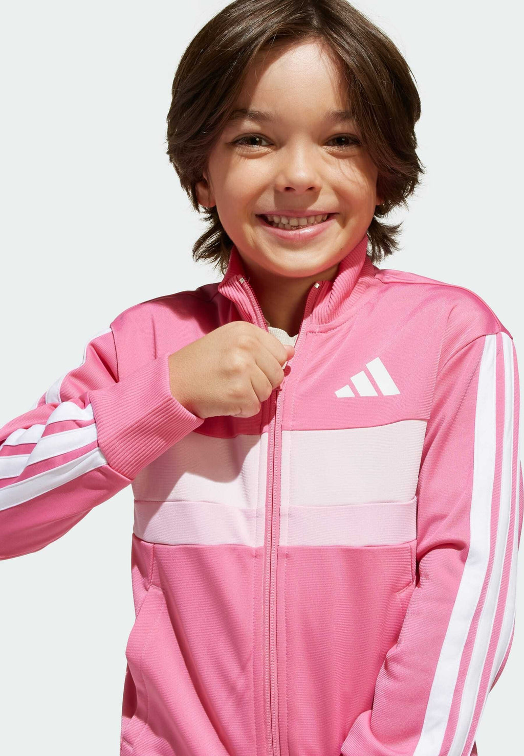 SEASONAL ESSENTIALS TIBERIO 3-STRIPES TRICOT TRACK SUIT KIDS - Tracksuit - pink fusion white clear pink