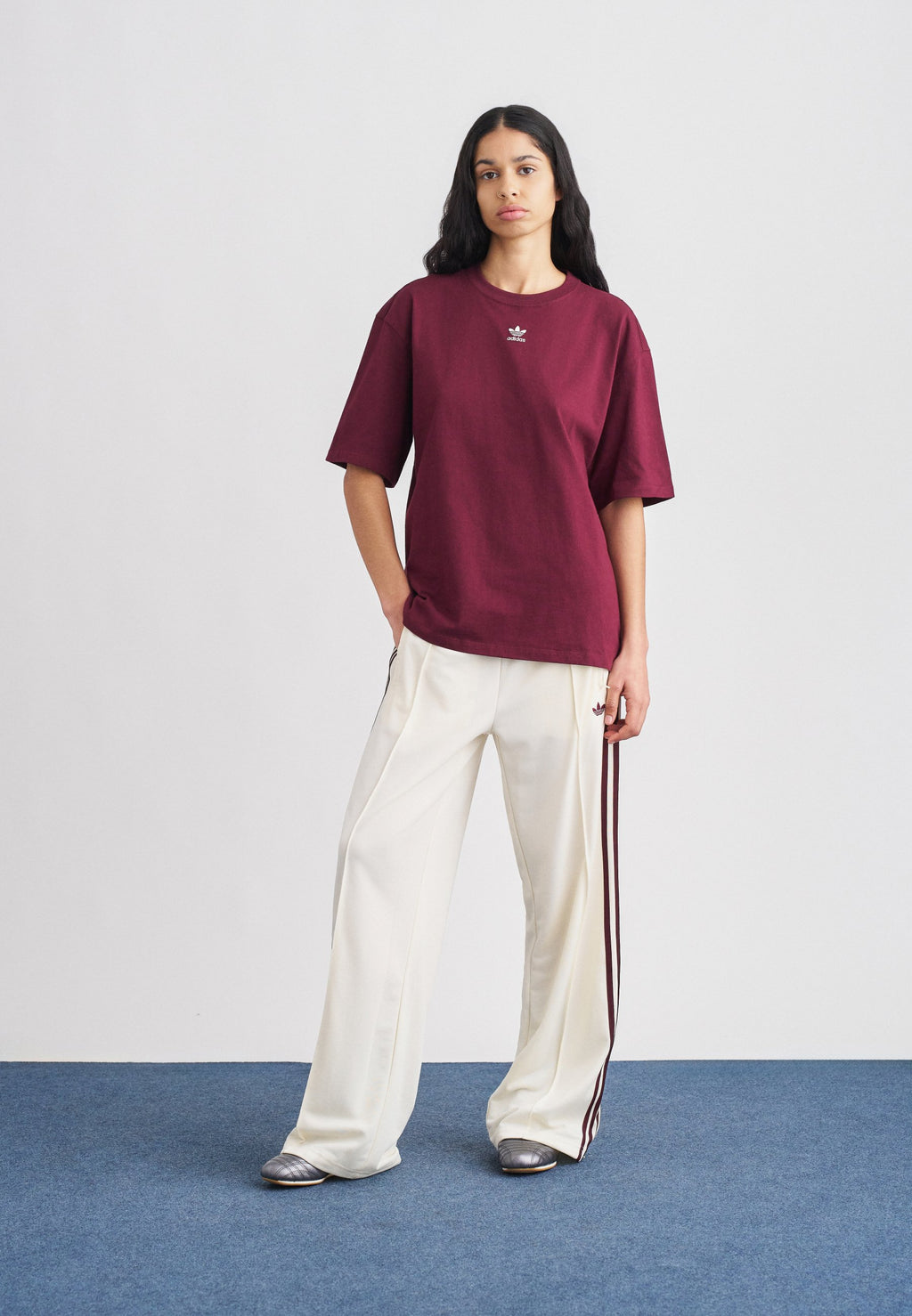 TEE - Basic T-shirt - maroon