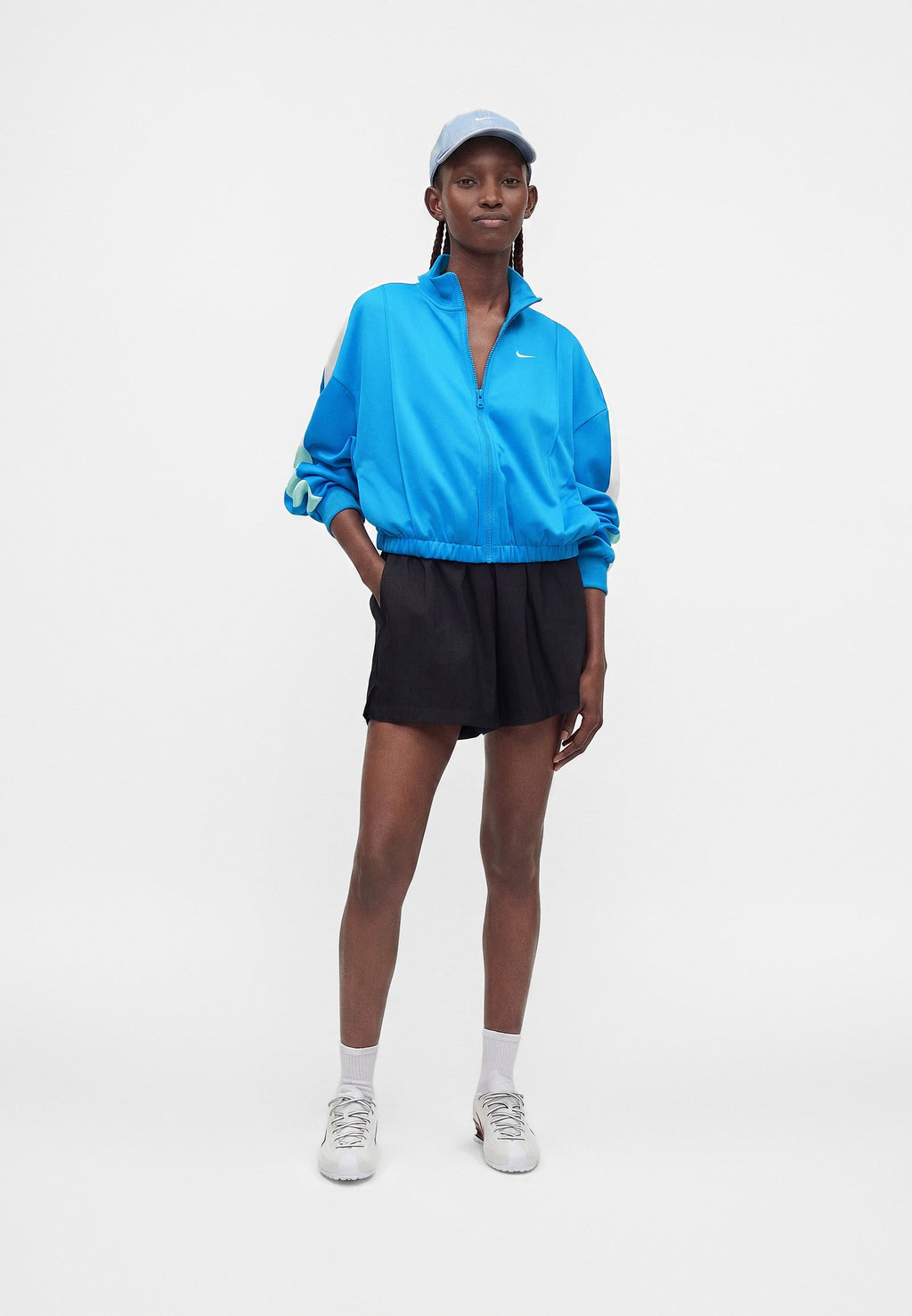 Zip-up sweatshirt - photo blue/sail