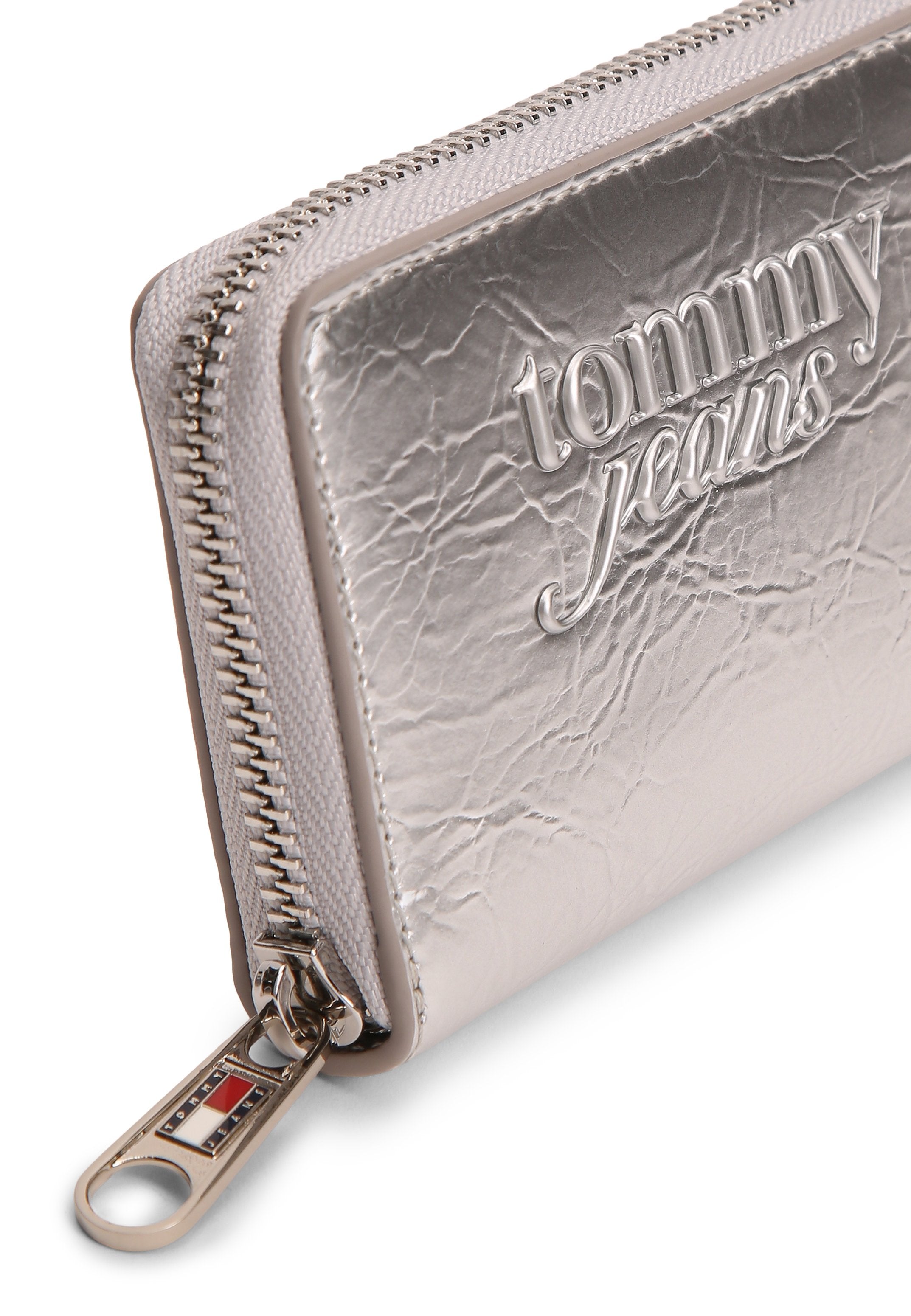 ESSENTIAL TEXTURED LOGO METALLIC WALLET - Wallet - silver-coloured