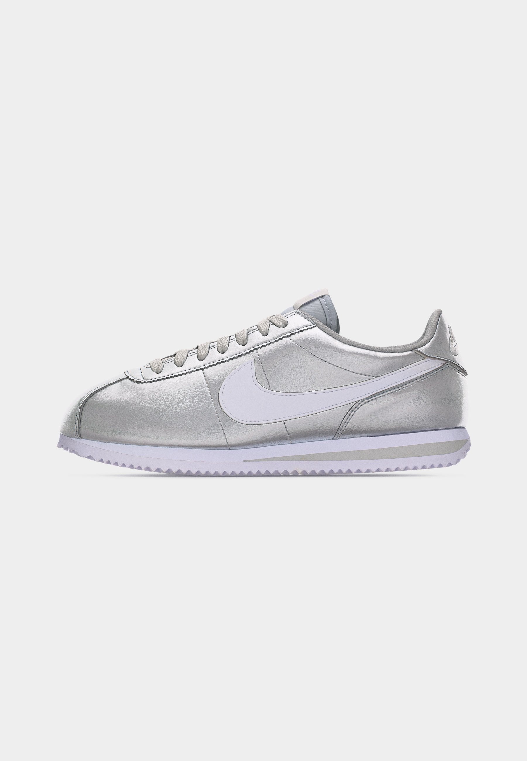 CORTEZ - Trainers - metallic silver-coloured/white/grey fog