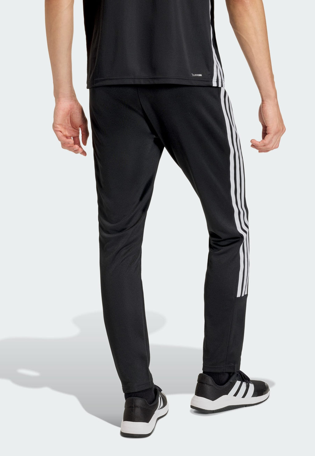 WORKOUT ESSENTIALS ALL-SET 3 STRIPES KNIT - Tracksuit bottoms - black/white