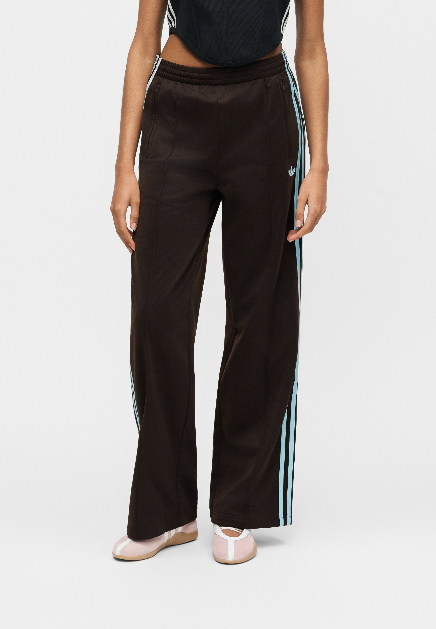 FIREBIRD LOOSE TRACKSUIT PANTS - Tracksuit bottoms - aurora coffee/icey blue