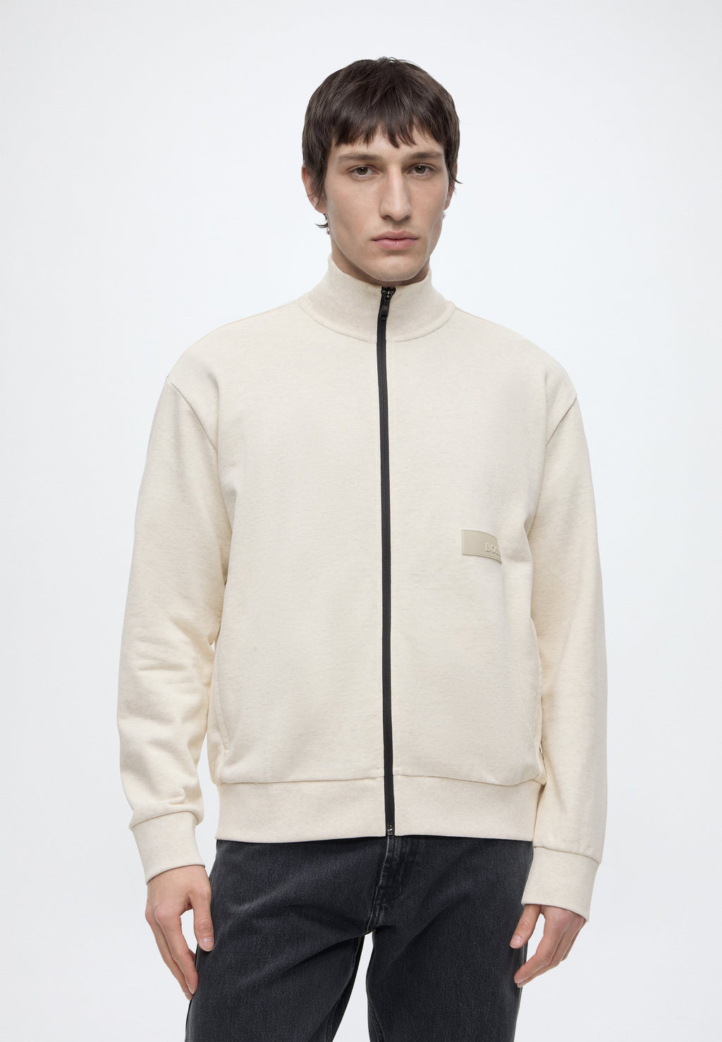 Zip-up sweatshirt - open white