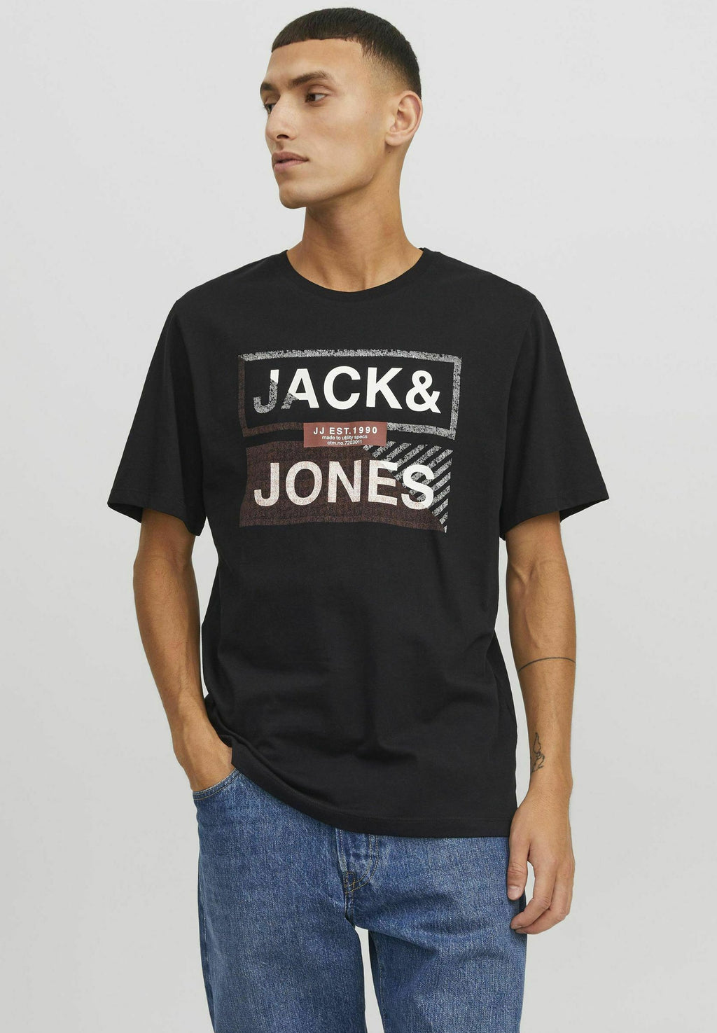 3-pack Printed - Print T-shirt - black