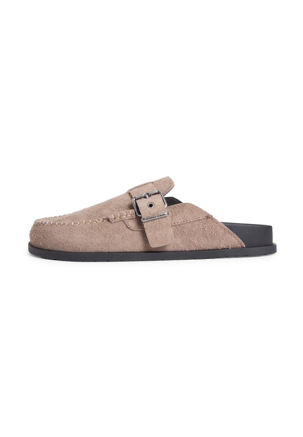 TEXTURED WASHED SUEDE LOAFER MULES - Mules - dusty brown