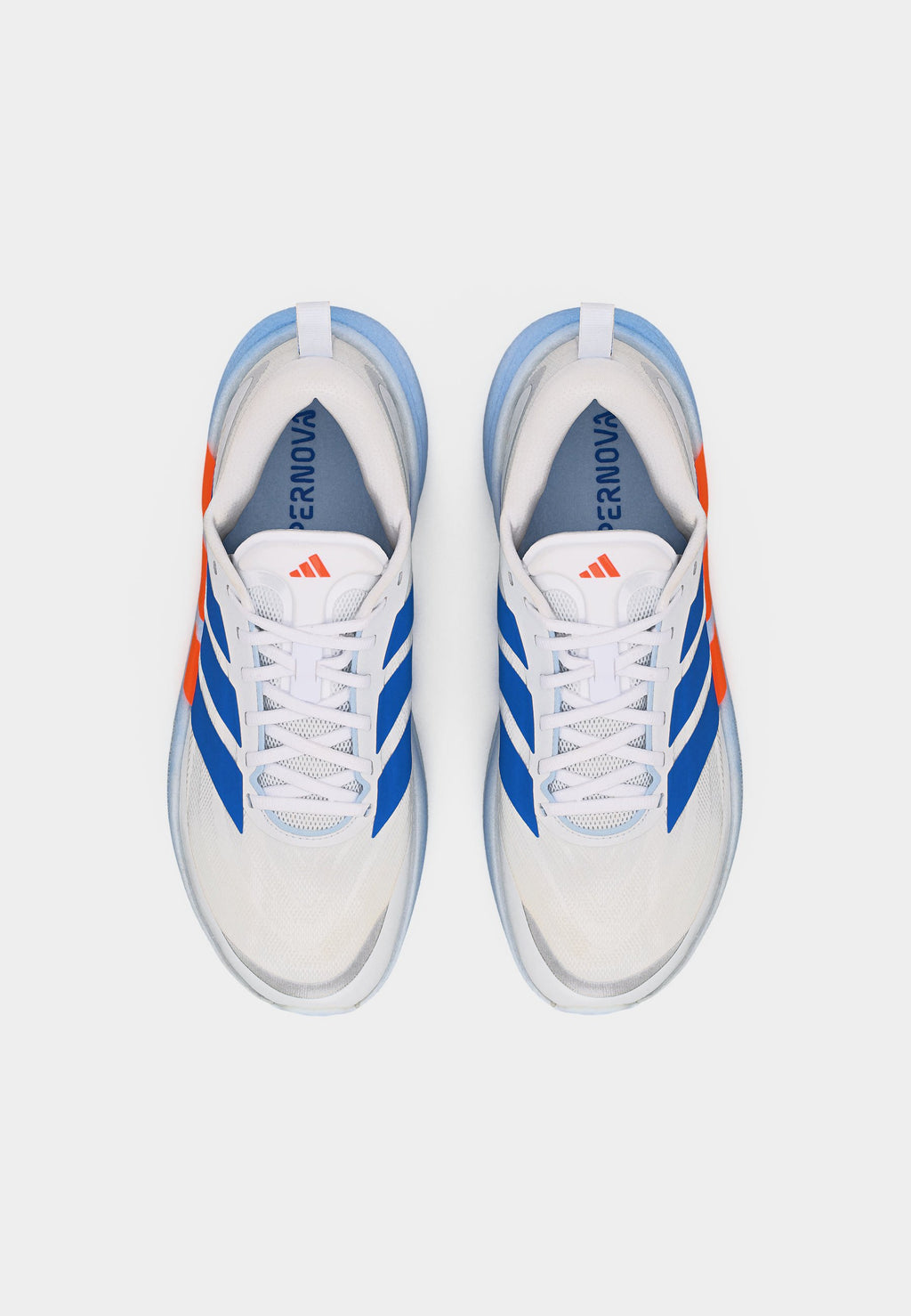 SUPERNOVA GLIDE M - Road running shoes - footwear white/ray blue/lucid orange