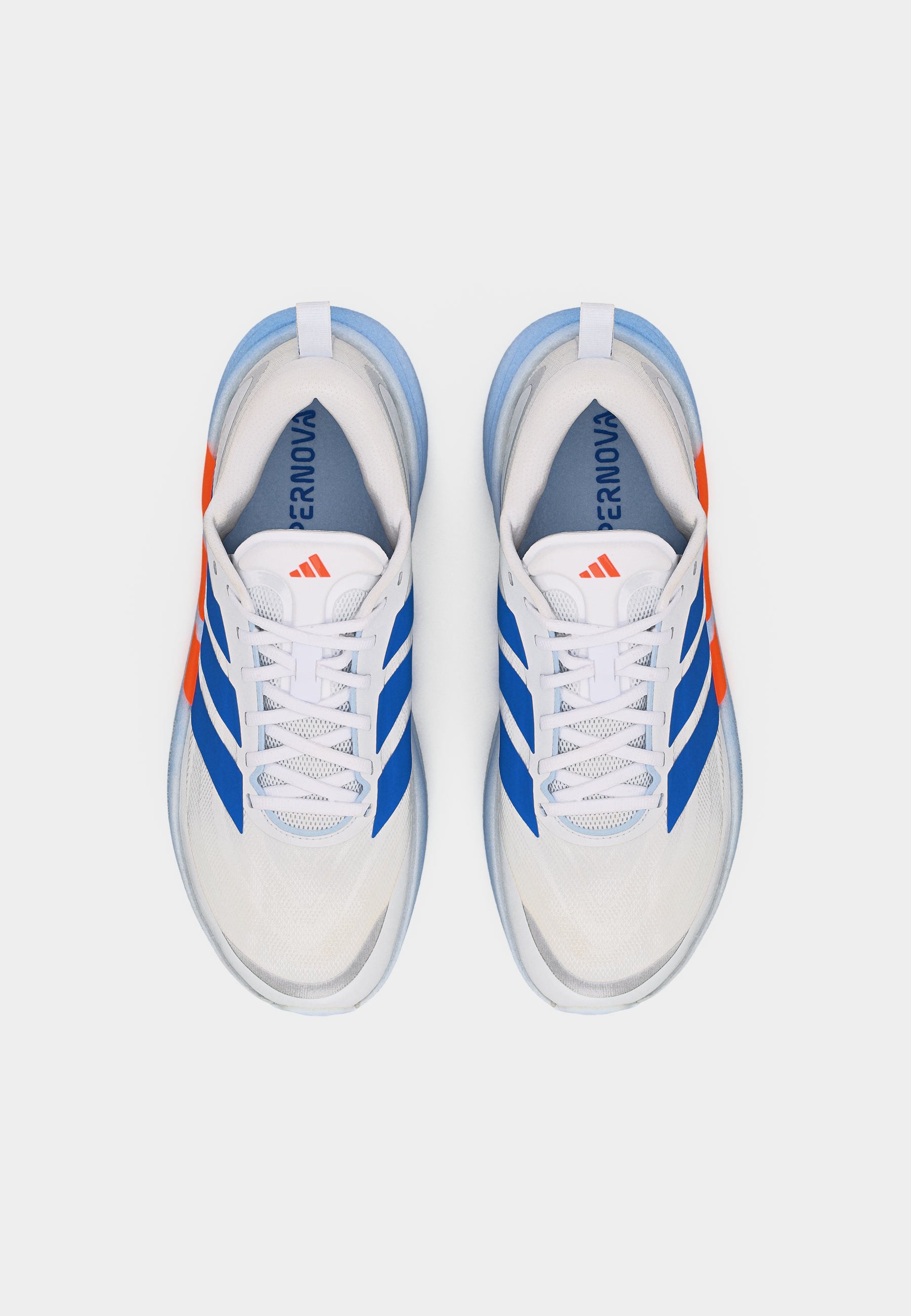 SUPERNOVA GLIDE M - Road running shoes - footwear white/ray blue/lucid orange