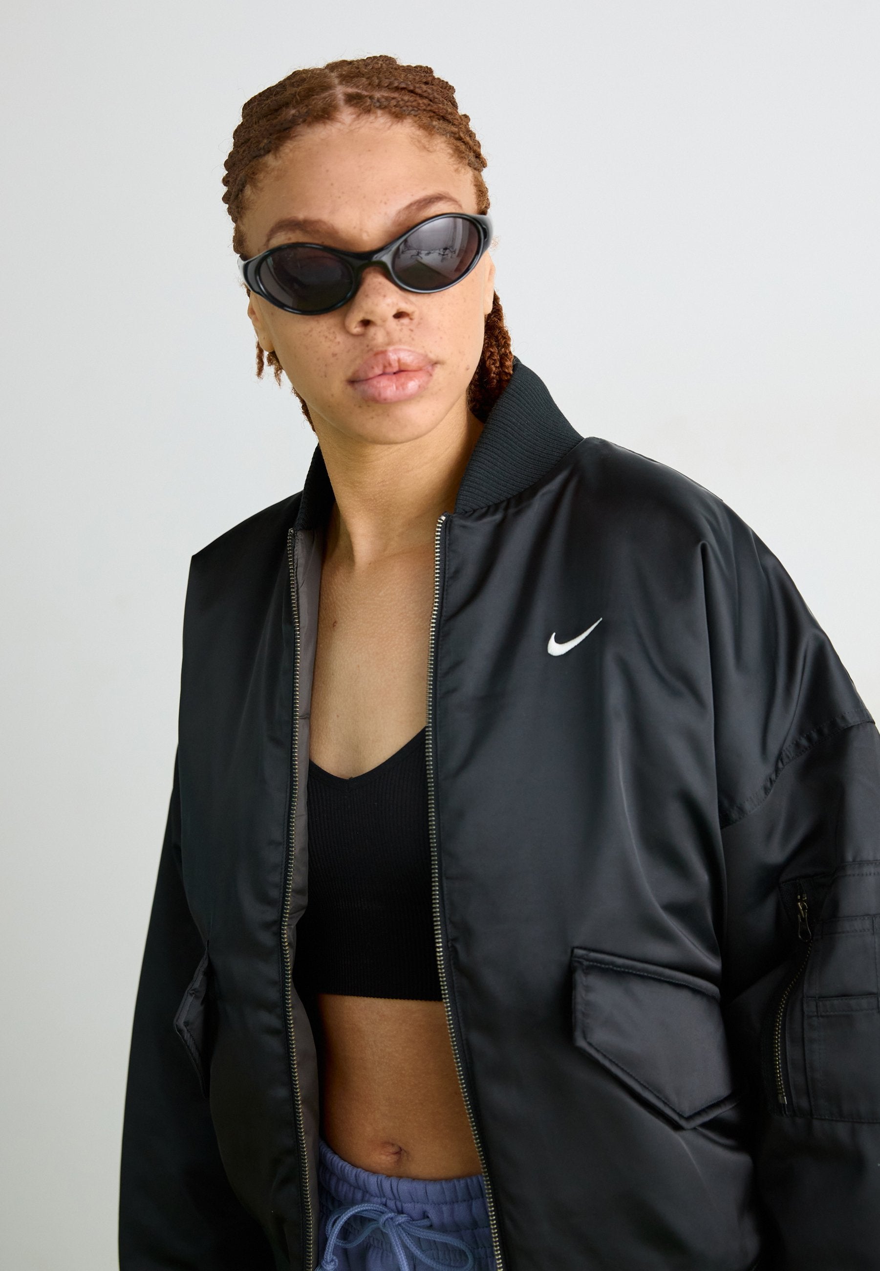 Bomber Jacket - black/medium ash/sail