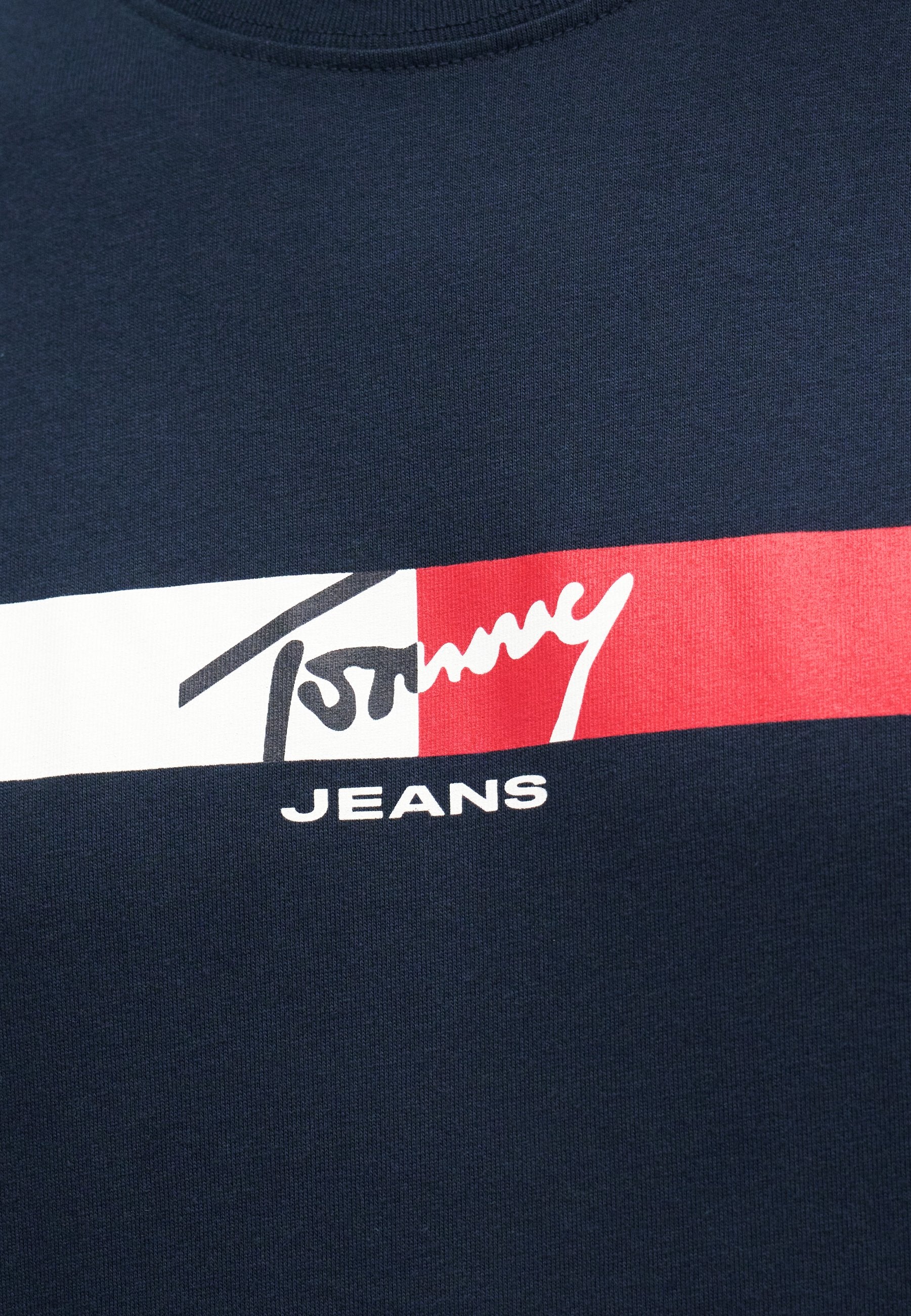 SIGNATURE LOGO JERSEY T-SHIRT - Print T-shirt - dark night navy