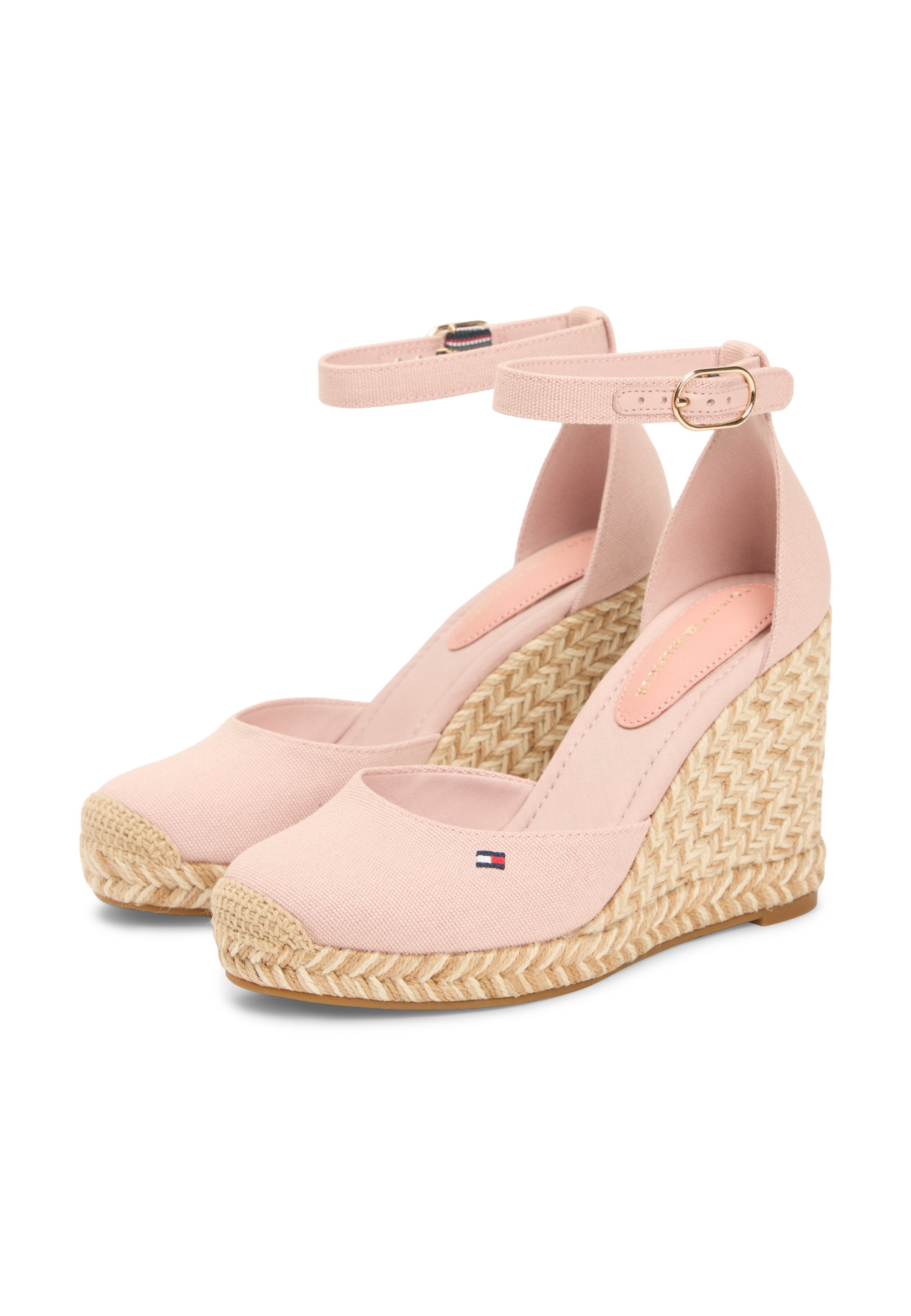 FLAG HIGH WEDGE ESPAD CLOSED TOE - Platform heels - foggy pink