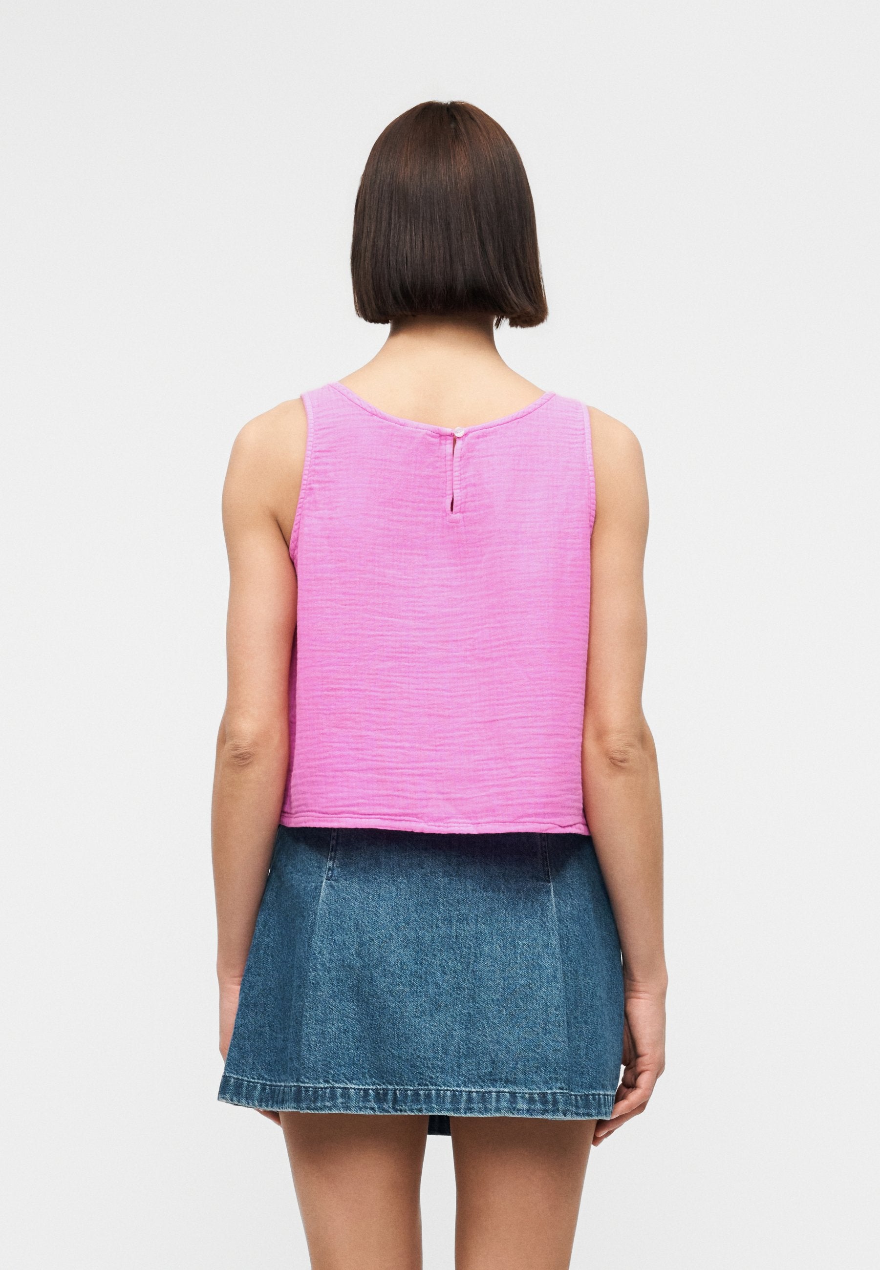 RACER SHELL GAUZE - Blouse - neon pink glow