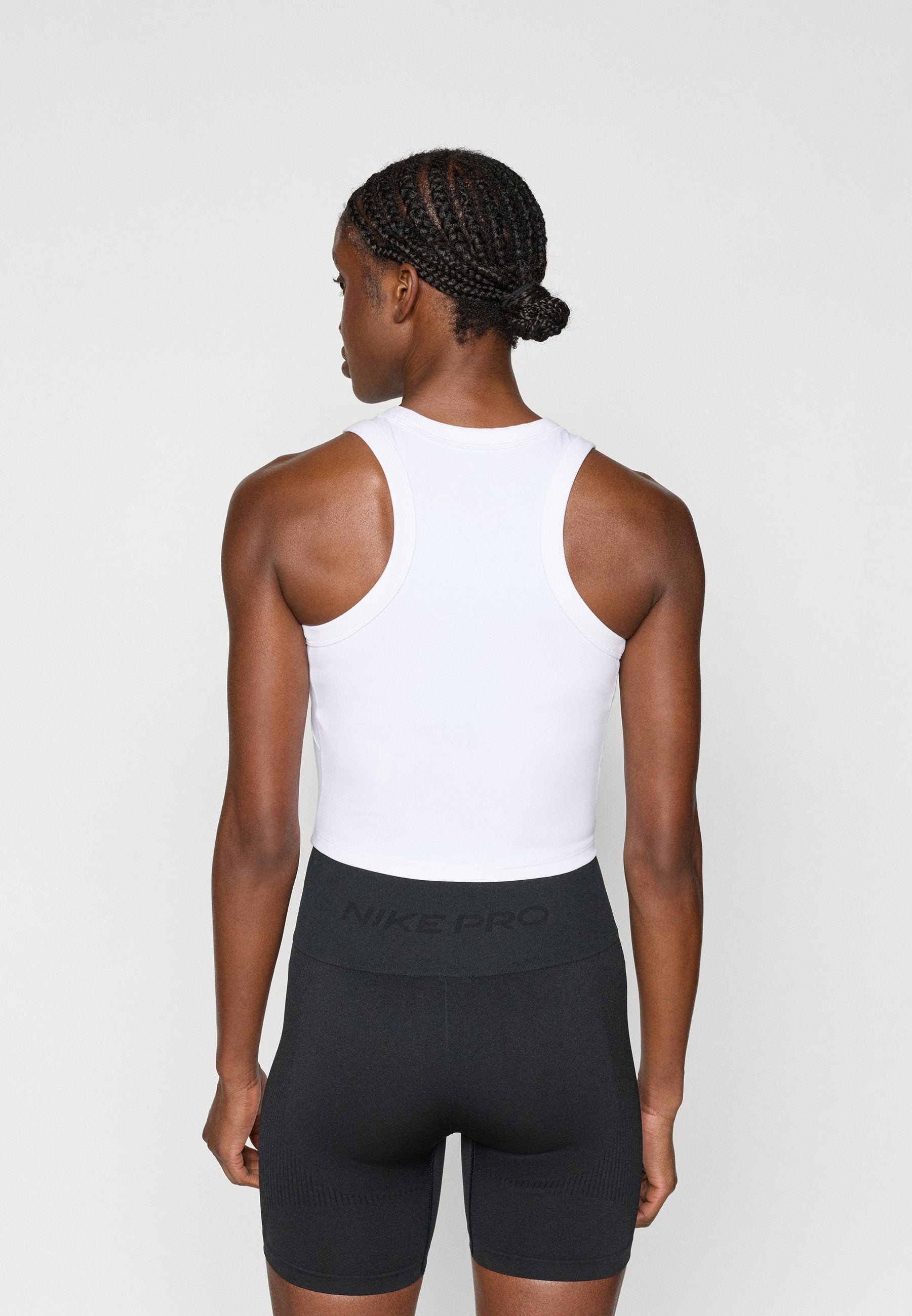 ONE FITTED CROP TANK - Top - white/black