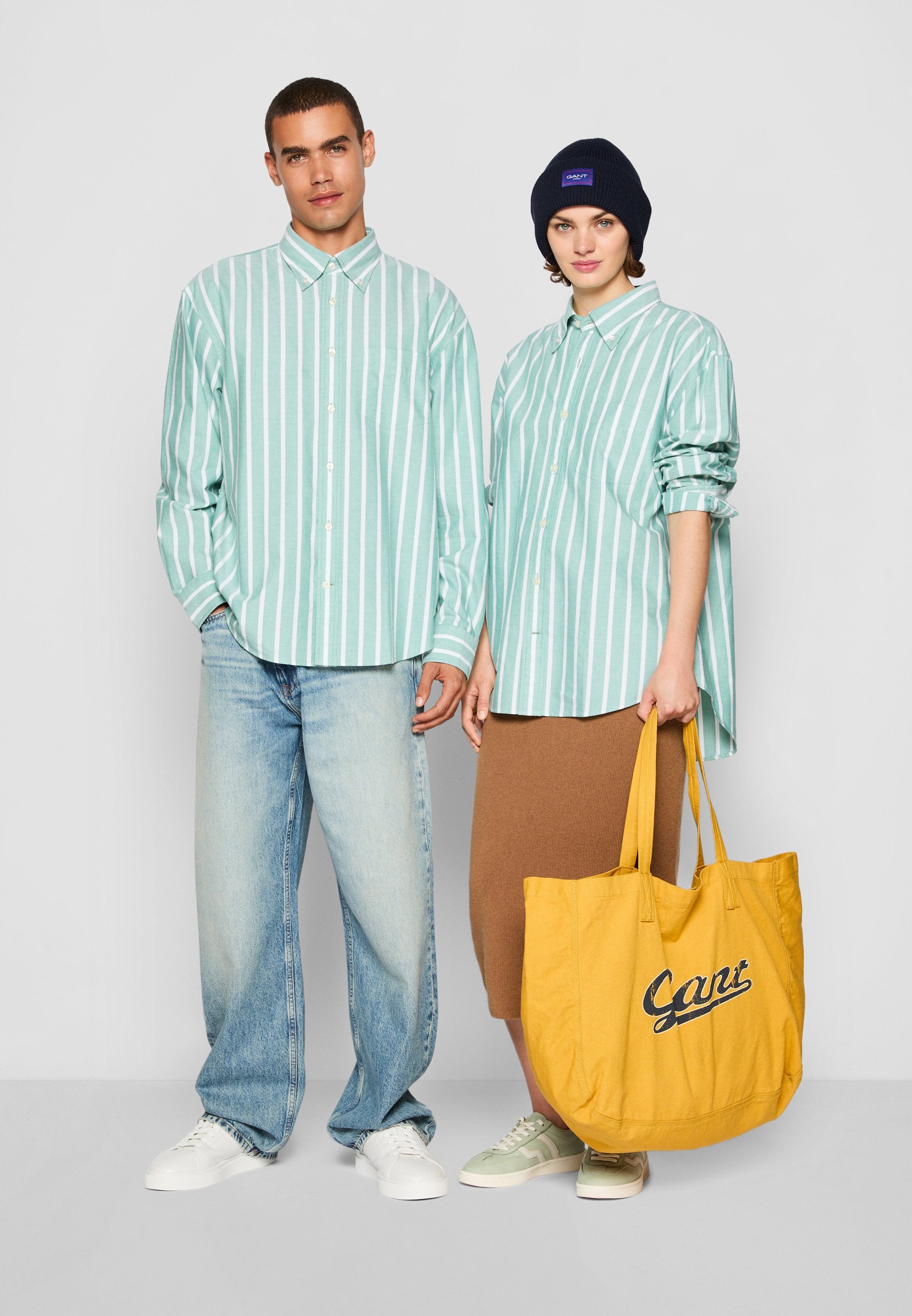 EXCLUSIVE HERITAGE 2.0 REL OXFORD STRIPE SHIRT - Bluz - koyu yeşil