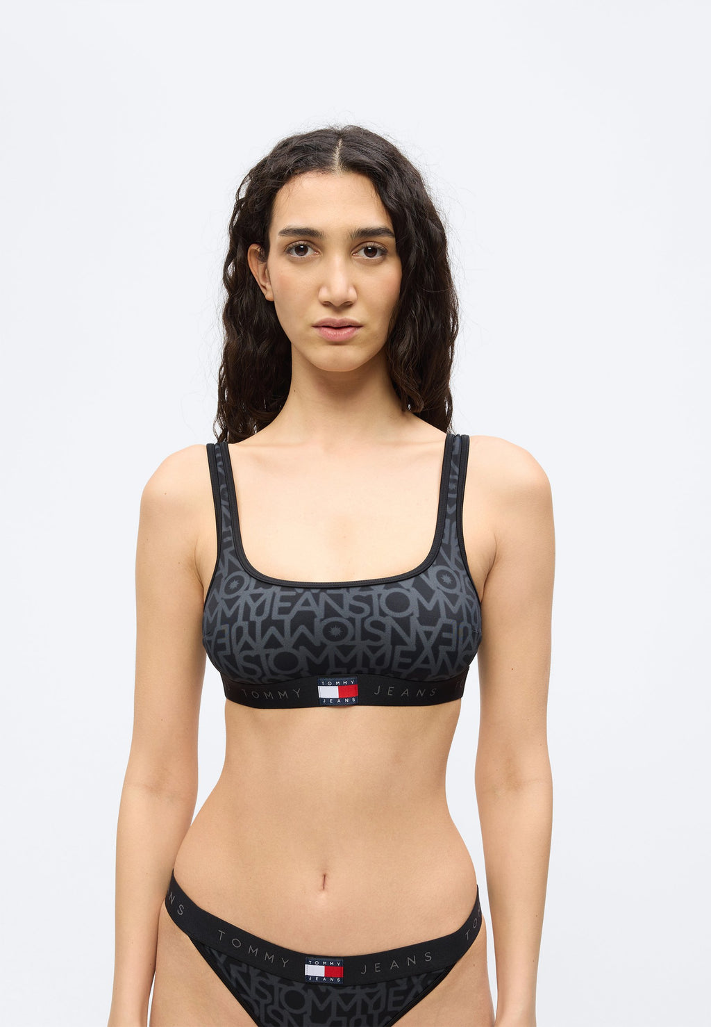 HERITAGE BRALETTE PRINT - Bikini top - black