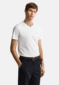 SHIELD V NECK - Basic T-shirt - white