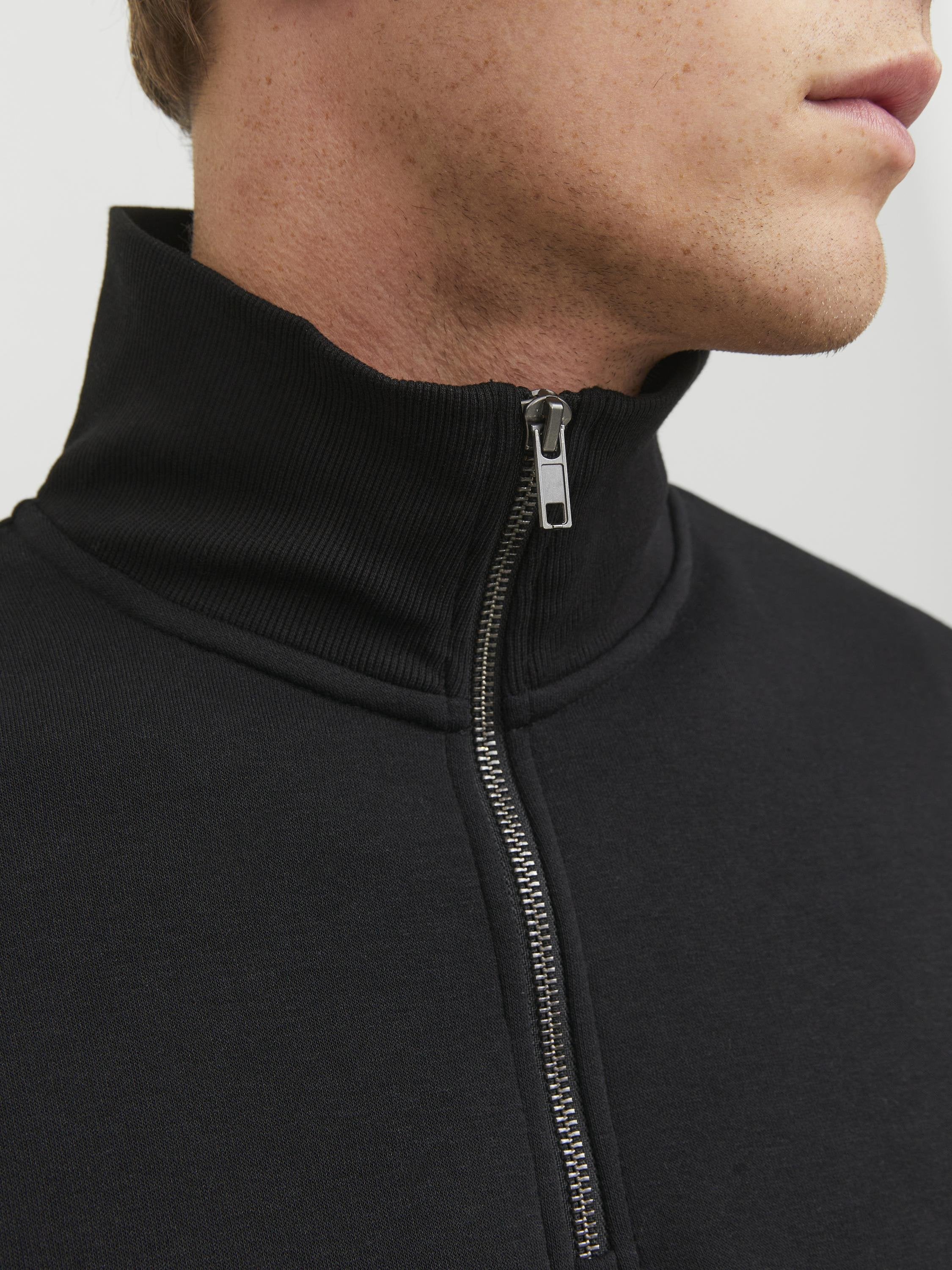Half zip Plain Half zip - Sweatshirt - black