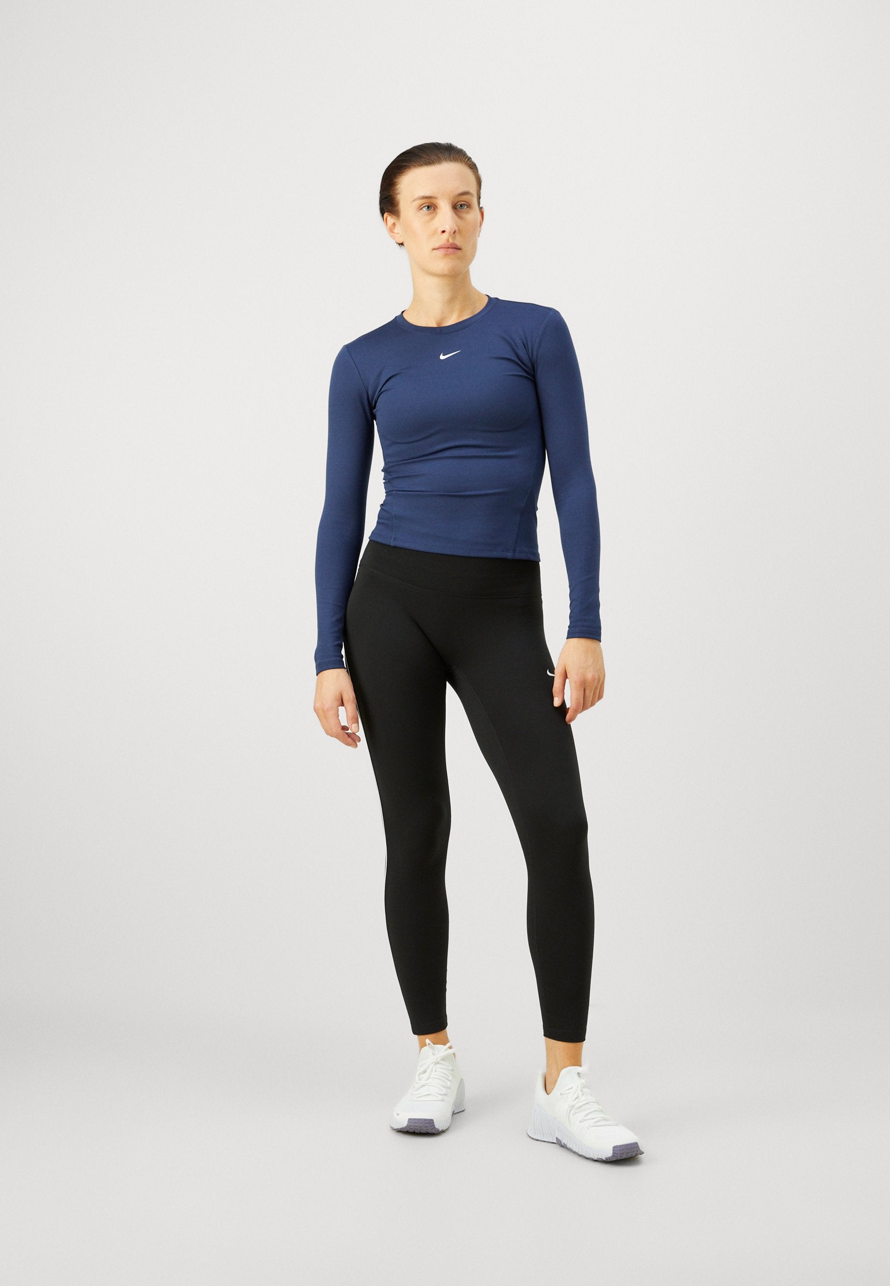 ONE TOP - Long sleeved top - midnight navy/white