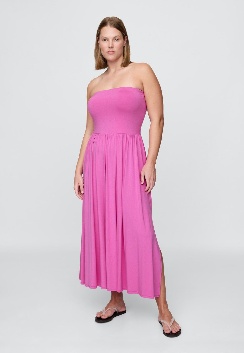 STRAPLESS DROP WAIST DRESS - Maxi dress - budding lilac