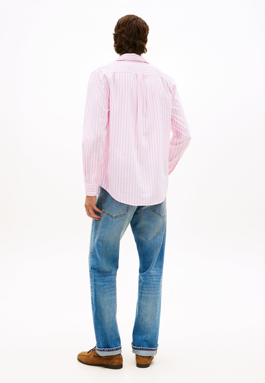 TH FLEX REGULAR FIT STRIPE POPLIN SHIRT - Shirt - classic pink/stripe