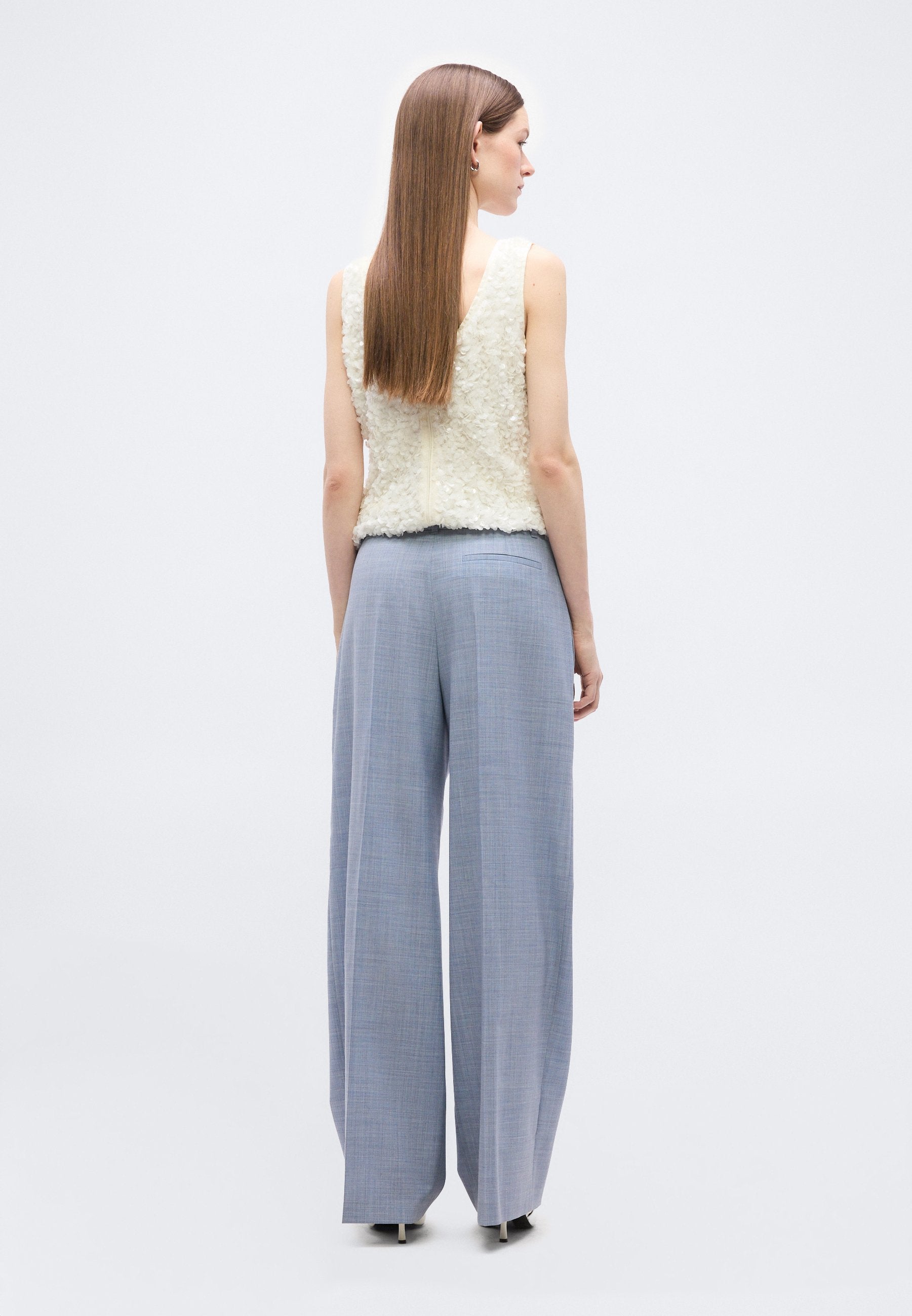 TIANA - Trousers - open blue