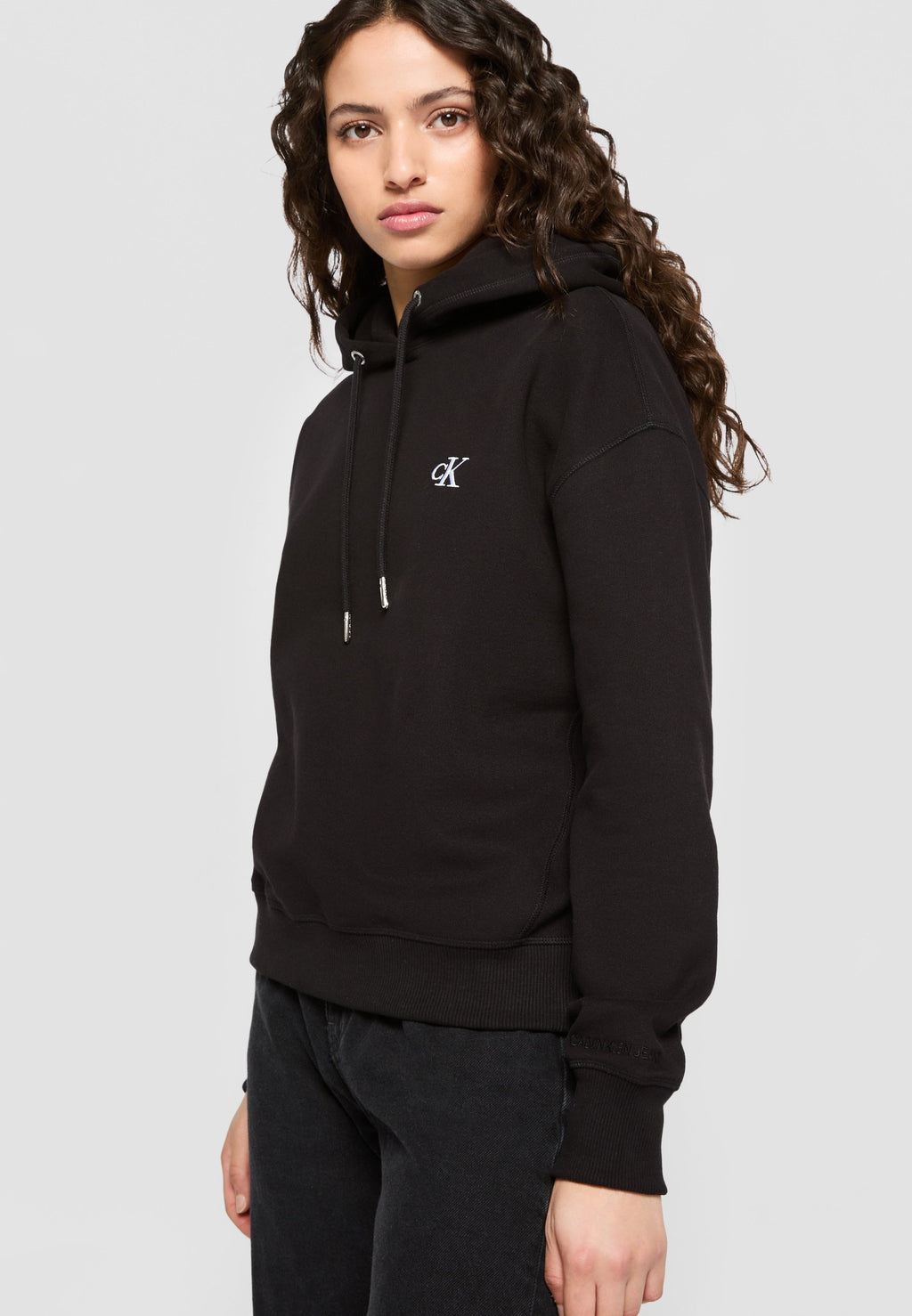 EMBROIDERY HOODIE - Hoodie - black