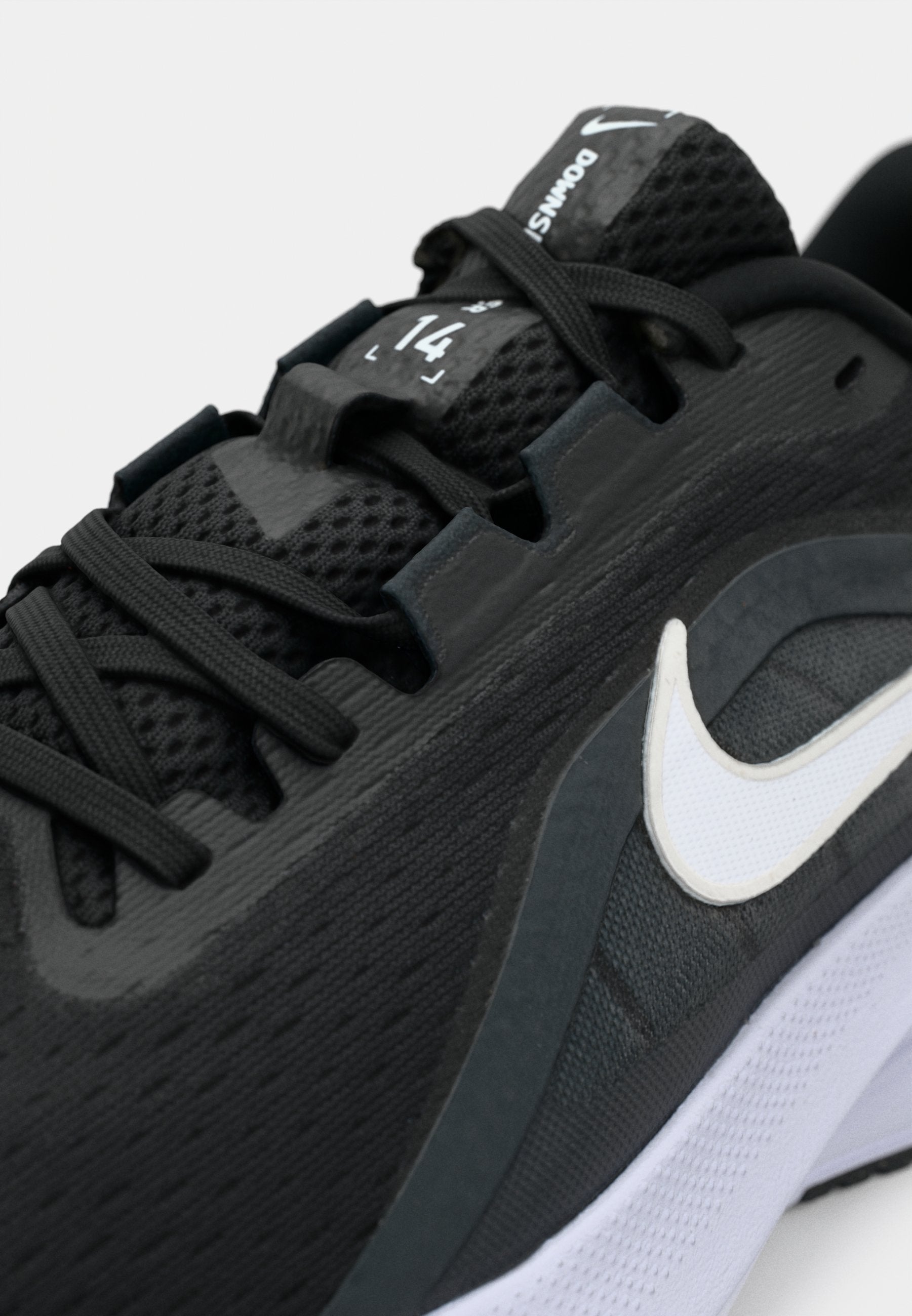 DOWNSHIFTER 14 - Road running shoes - black/white/anthracite/wolf grey